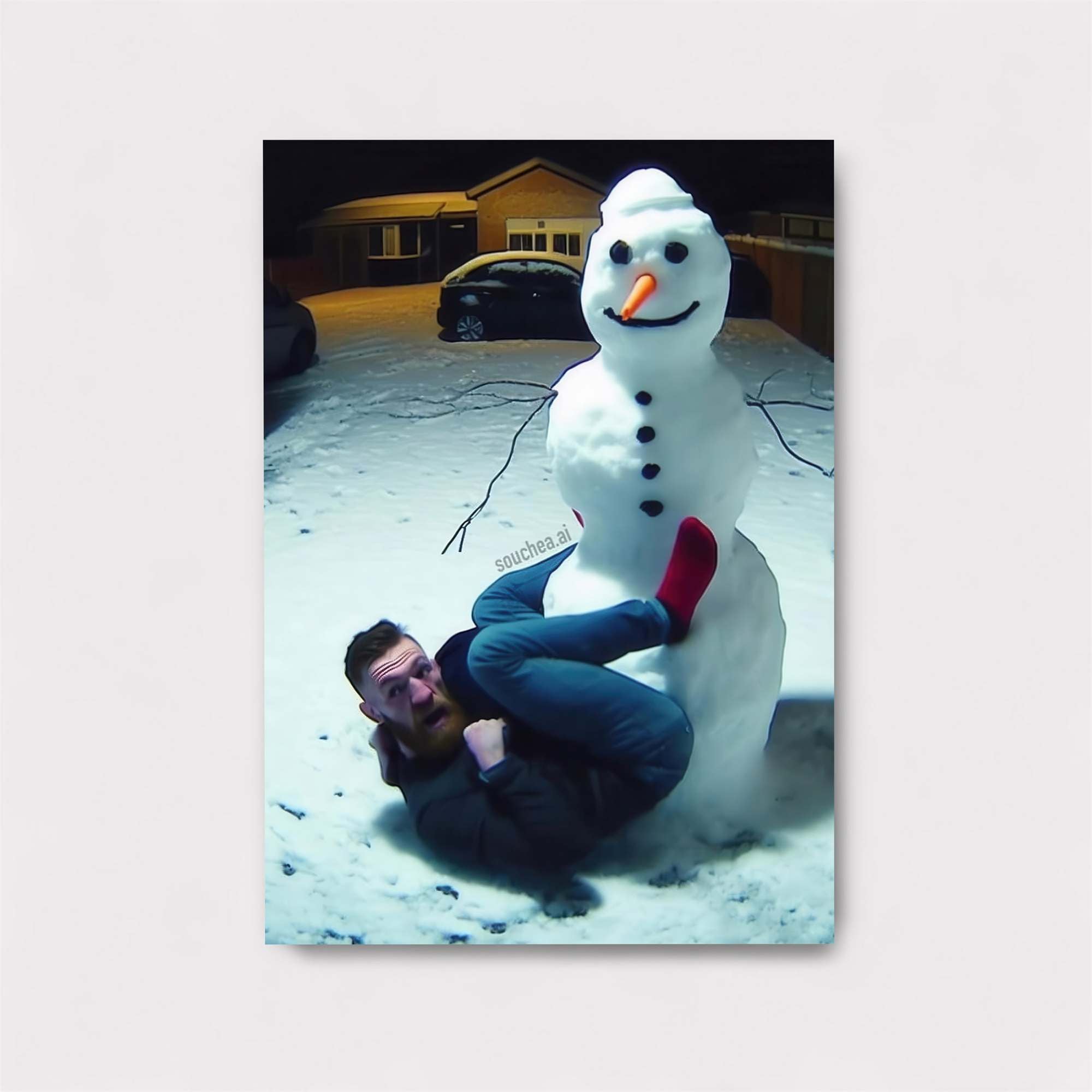 Snowman Domination Safe Wall Magnetic / M