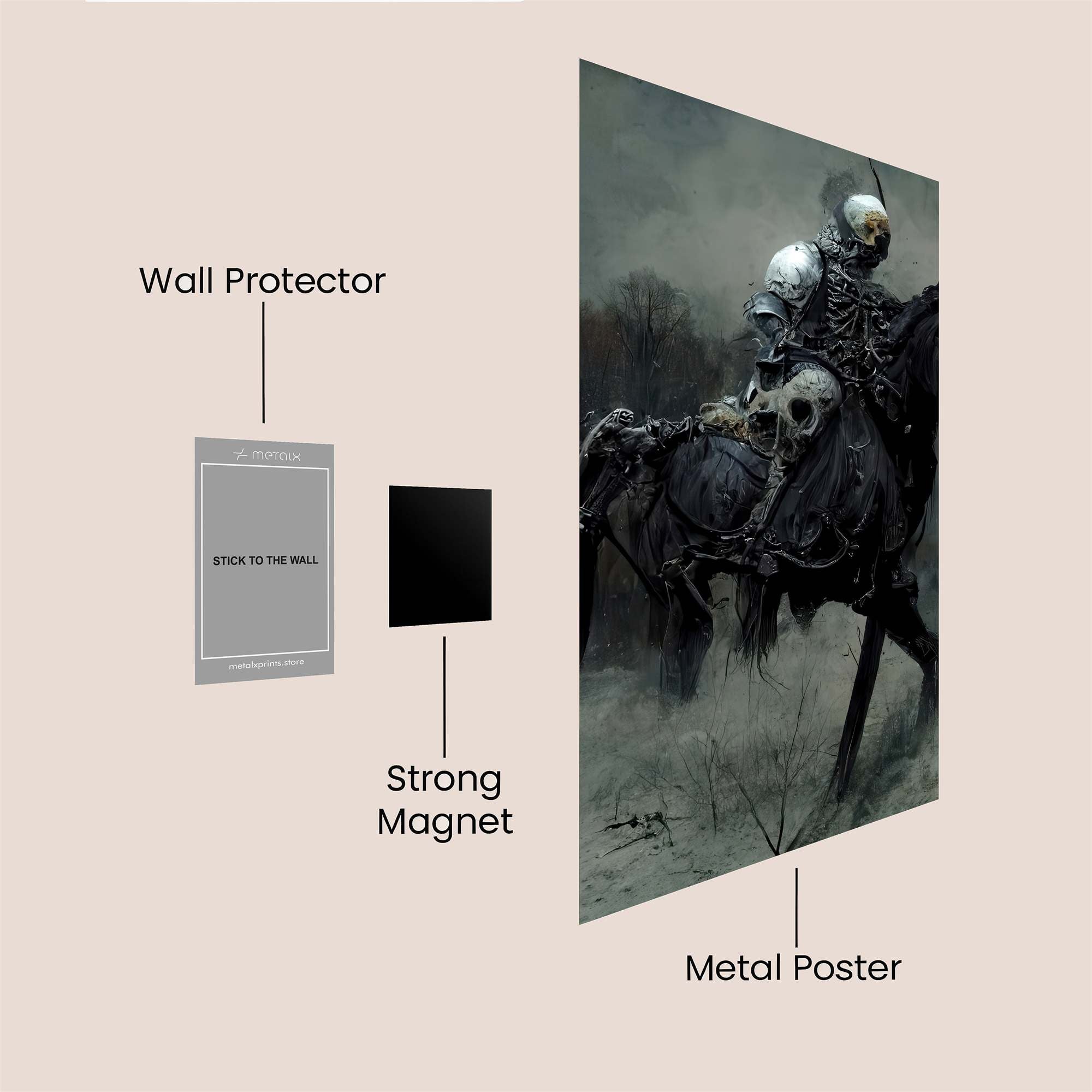 Deathly Silence Safe Wall Magnetic / M