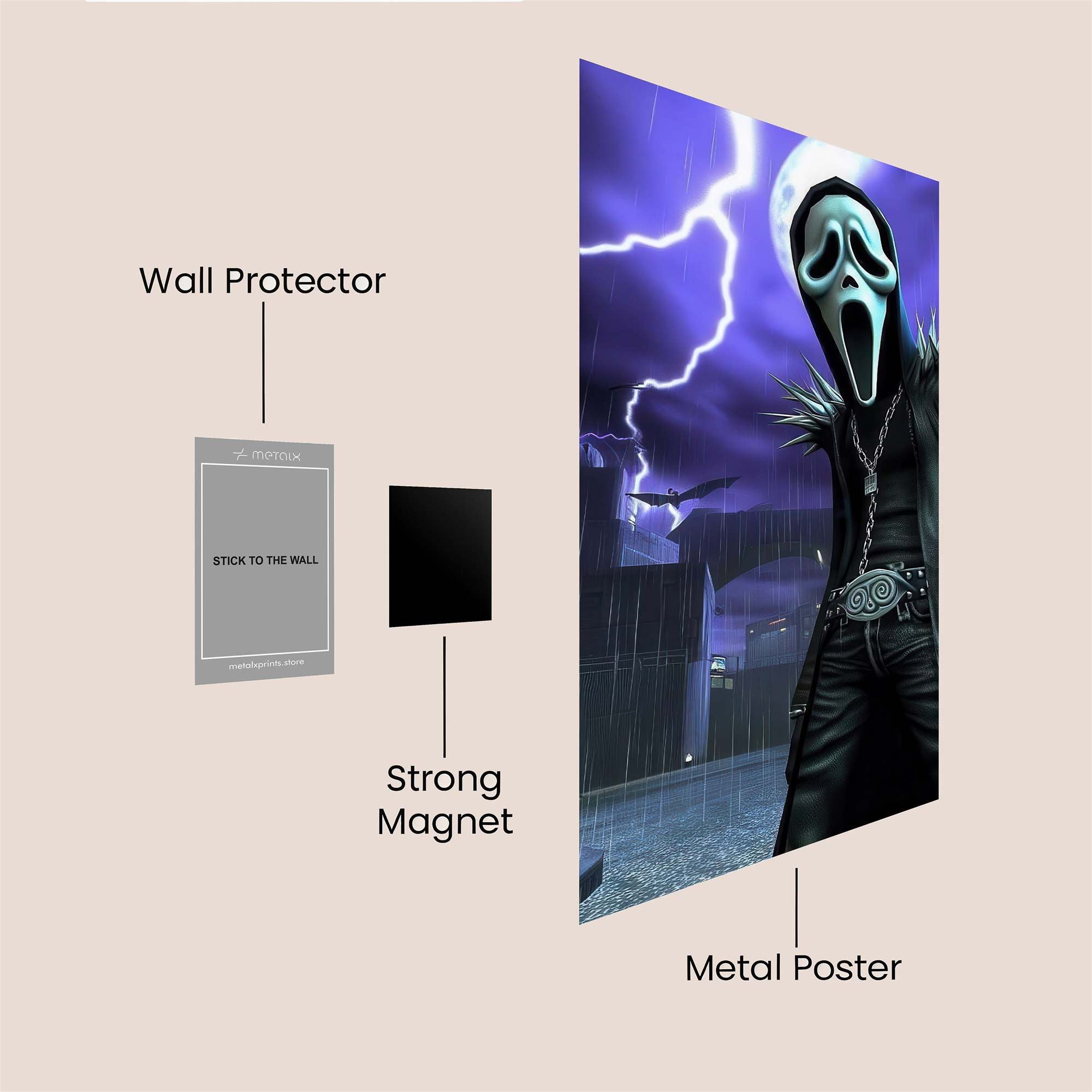 Ghostface Menace Safe Wall Magnetic / M