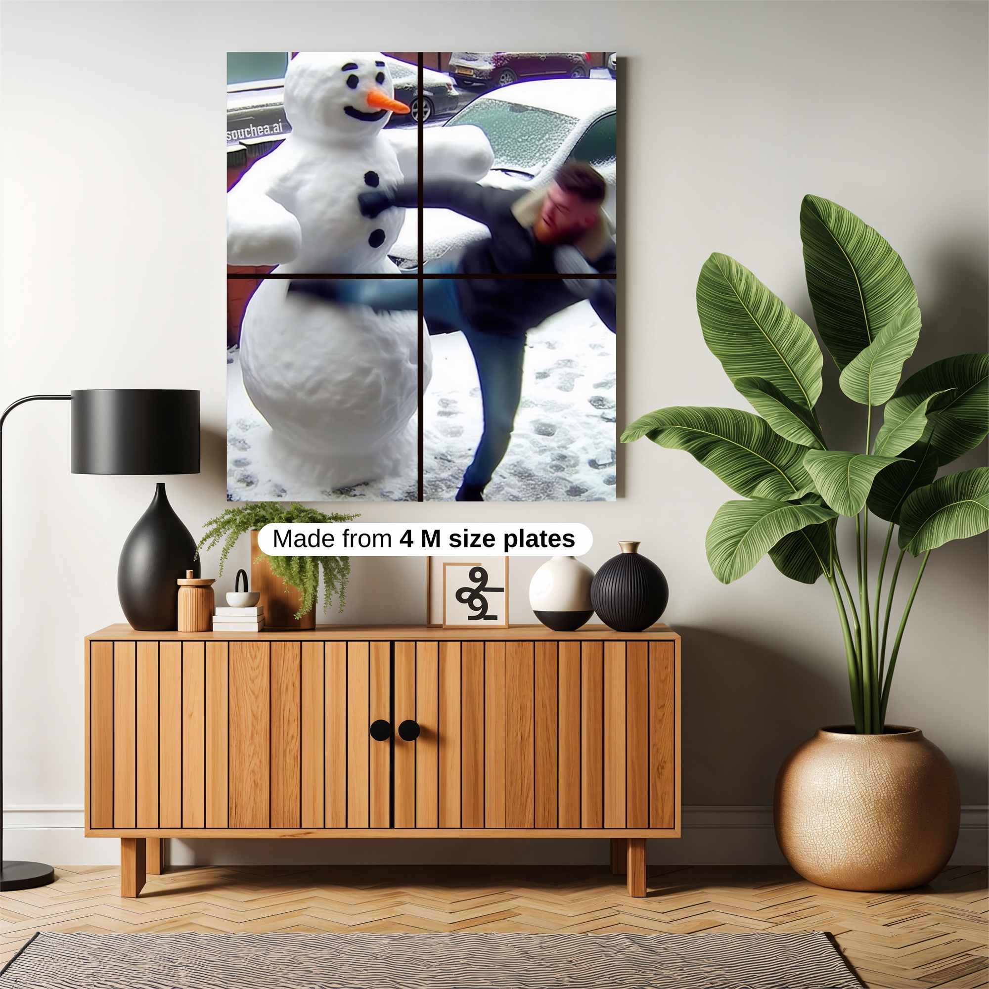 Snowman Showdown Safe Wall Magnetic / M