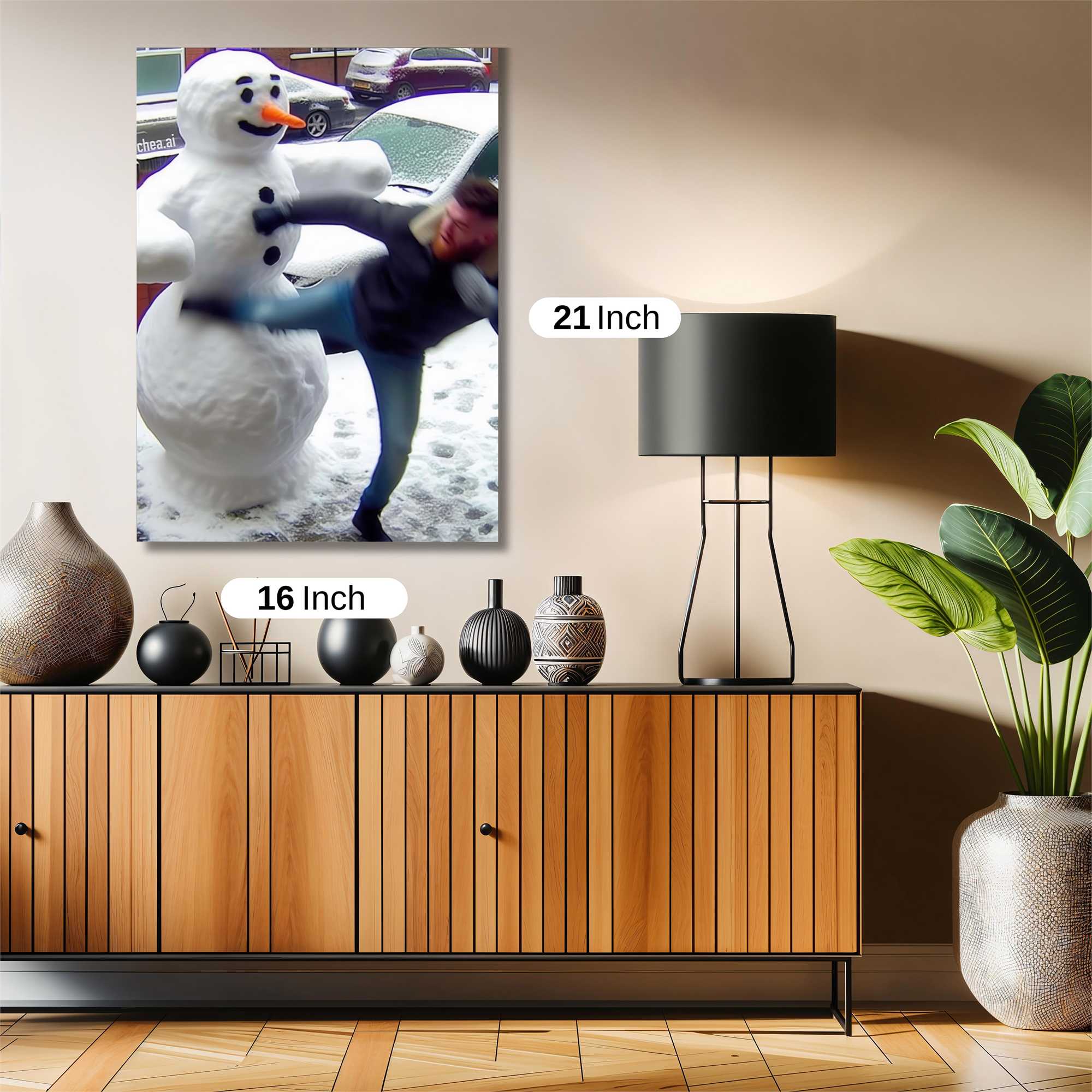 Snowman Showdown Safe Wall Magnetic / M