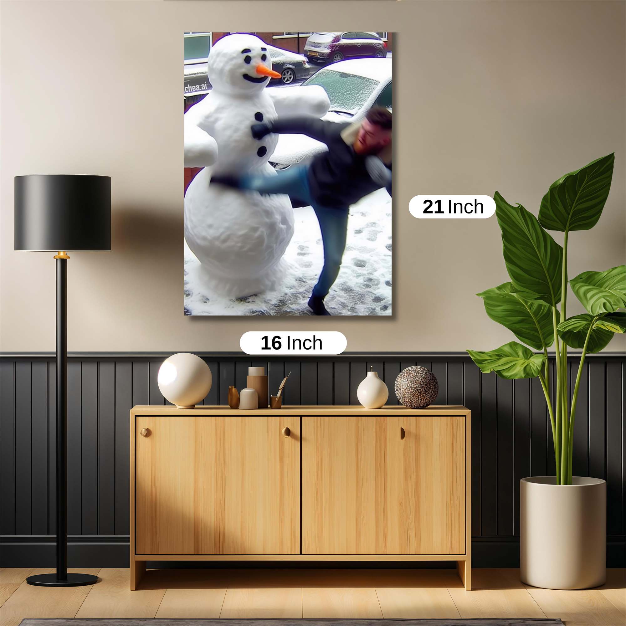 Snowman Showdown Safe Wall Magnetic / M