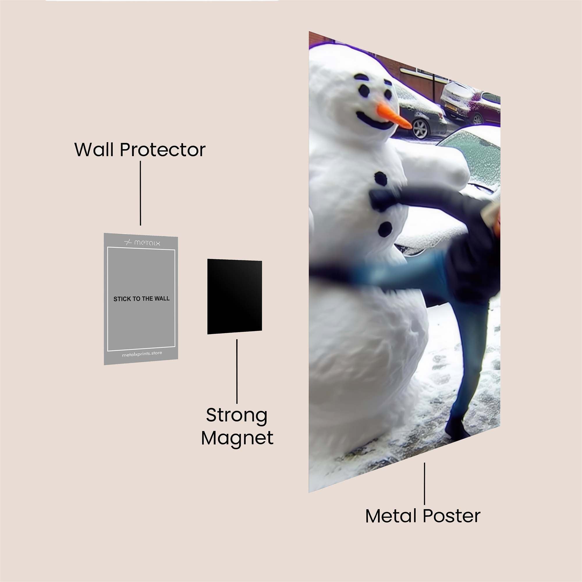 Snowman Showdown Safe Wall Magnetic / M