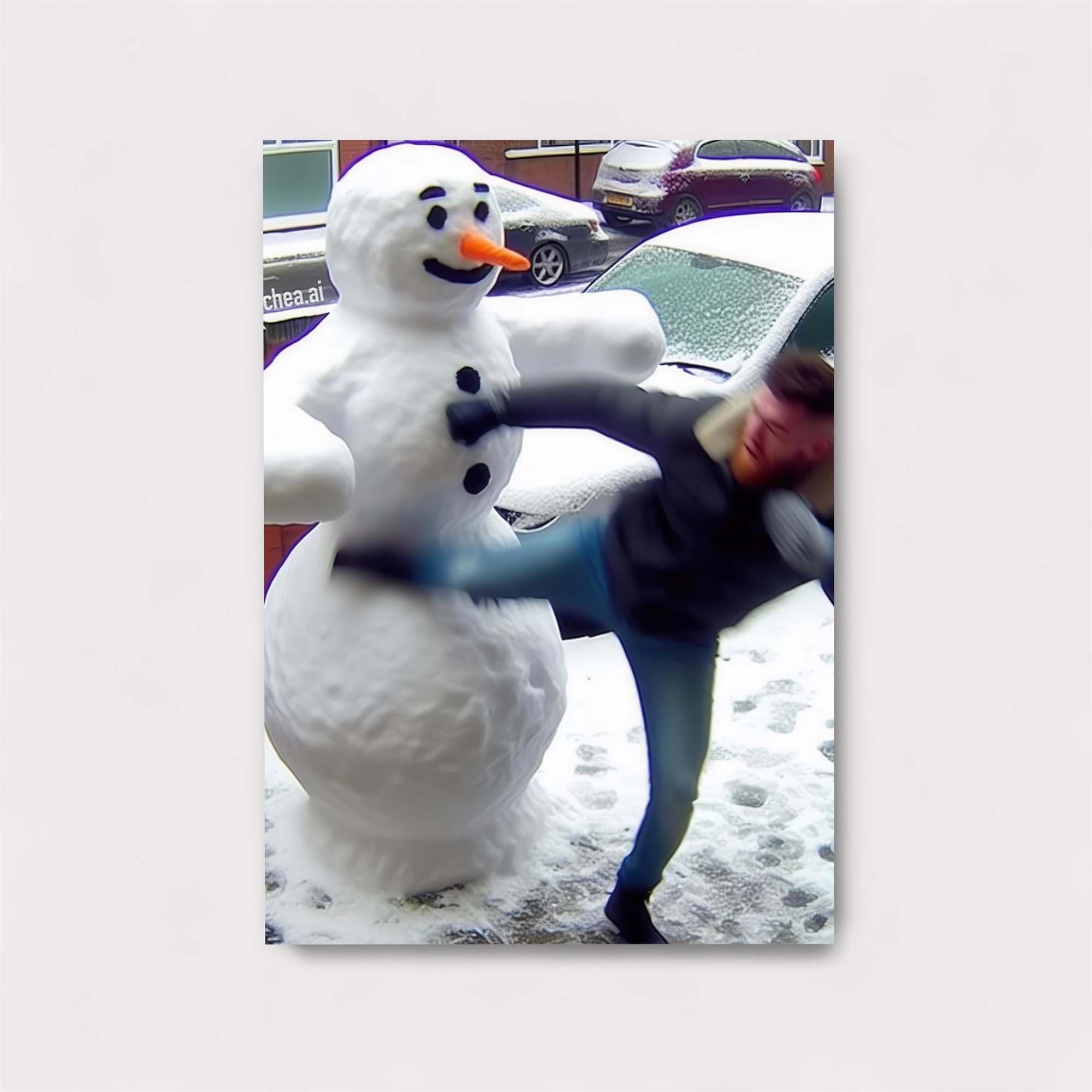 Snowman Showdown Safe Wall Magnetic / M