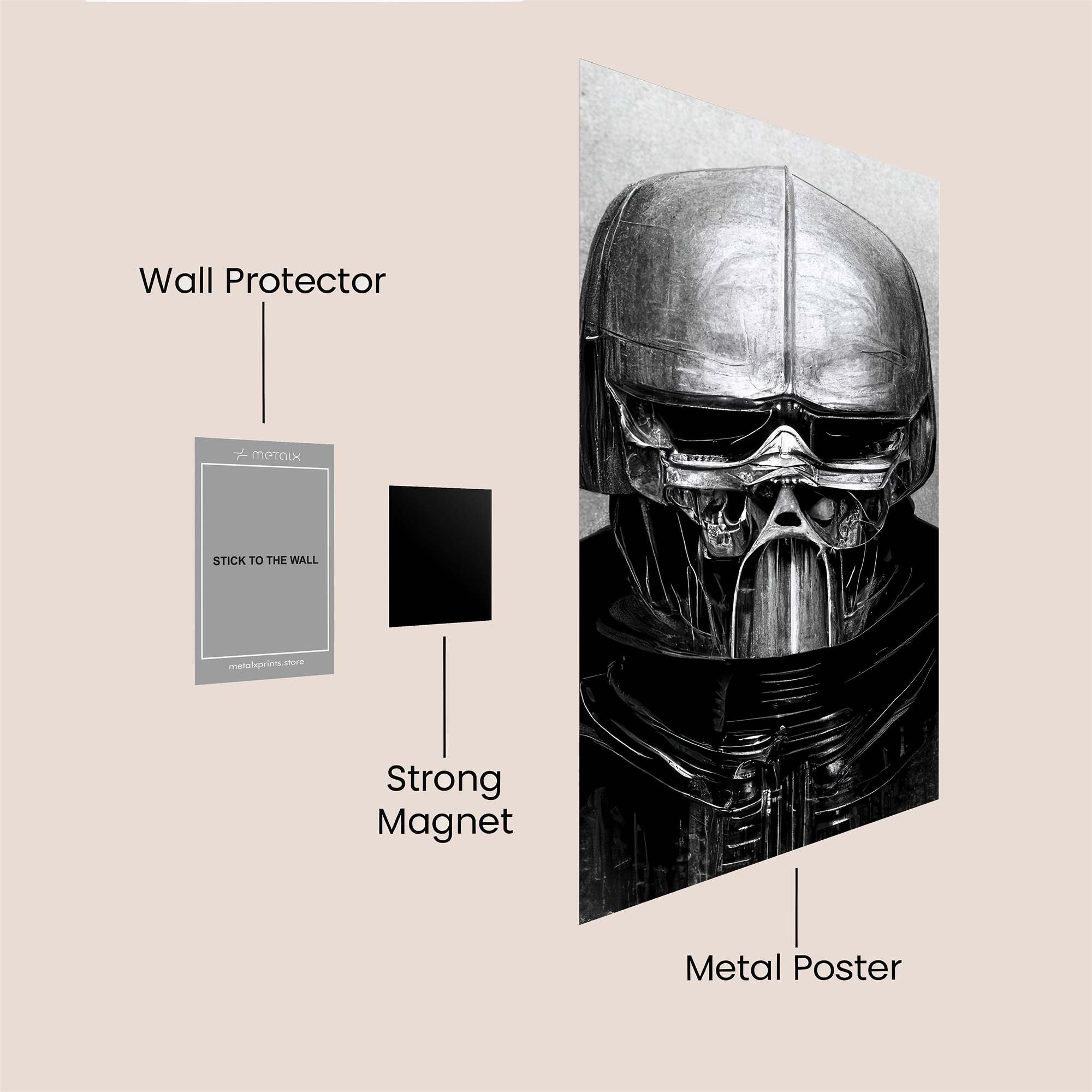 Darth Sombre Safe Wall Magnetic / M
