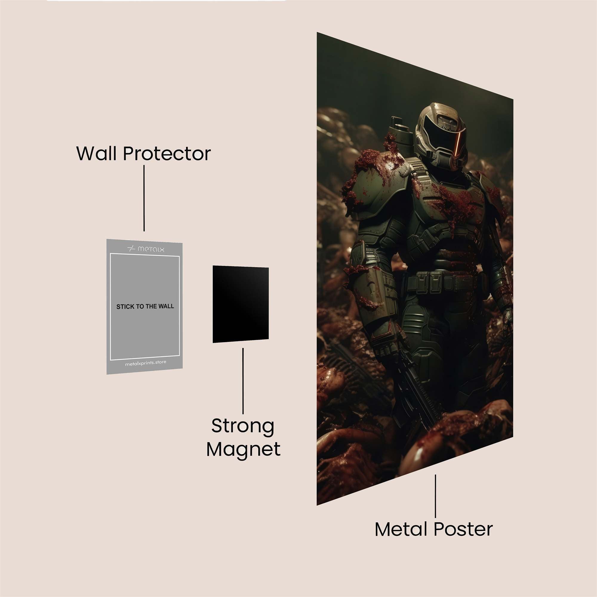 Doom Slayer Safe Wall Magnetic / M