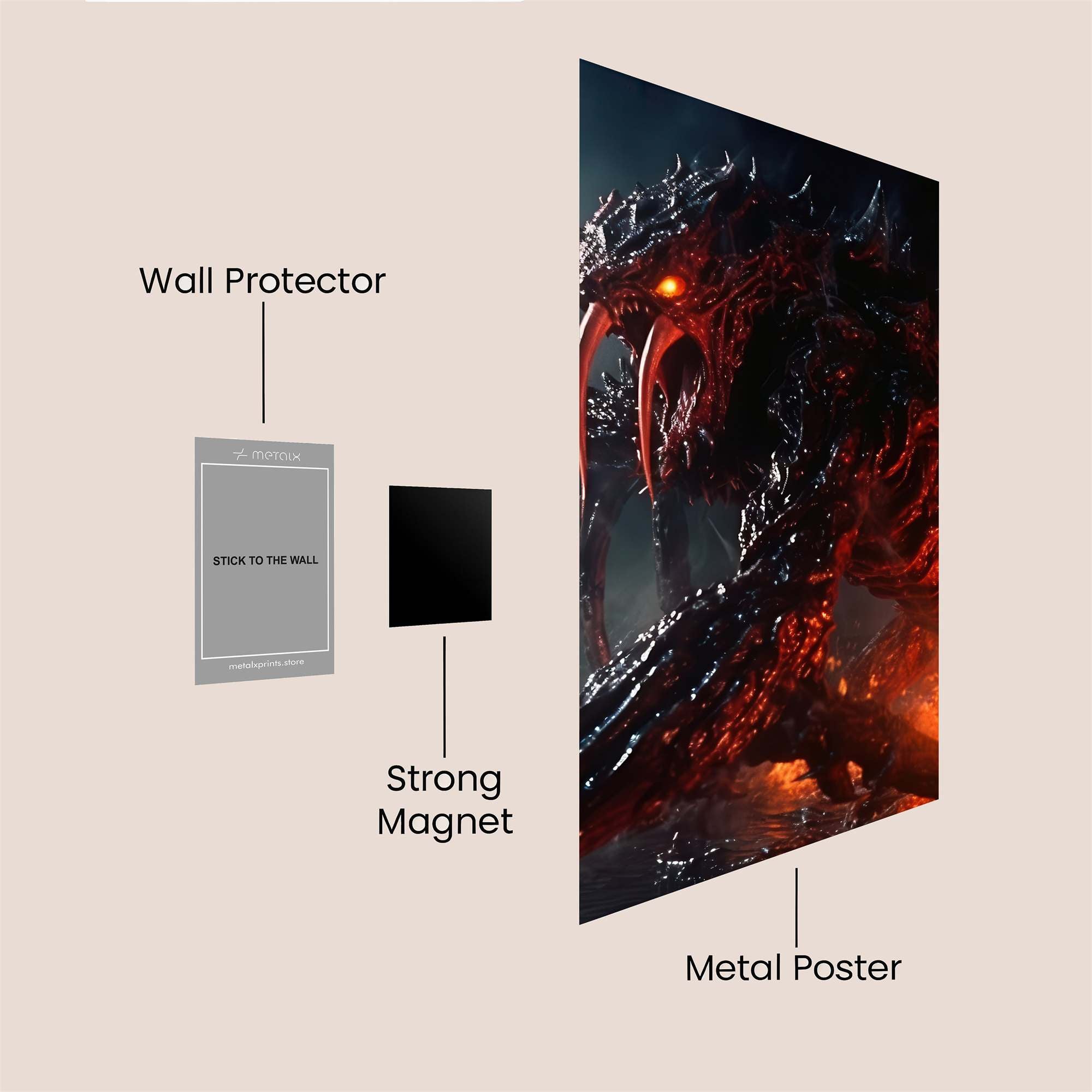 Mothra Rage Safe Wall Magnetic / M