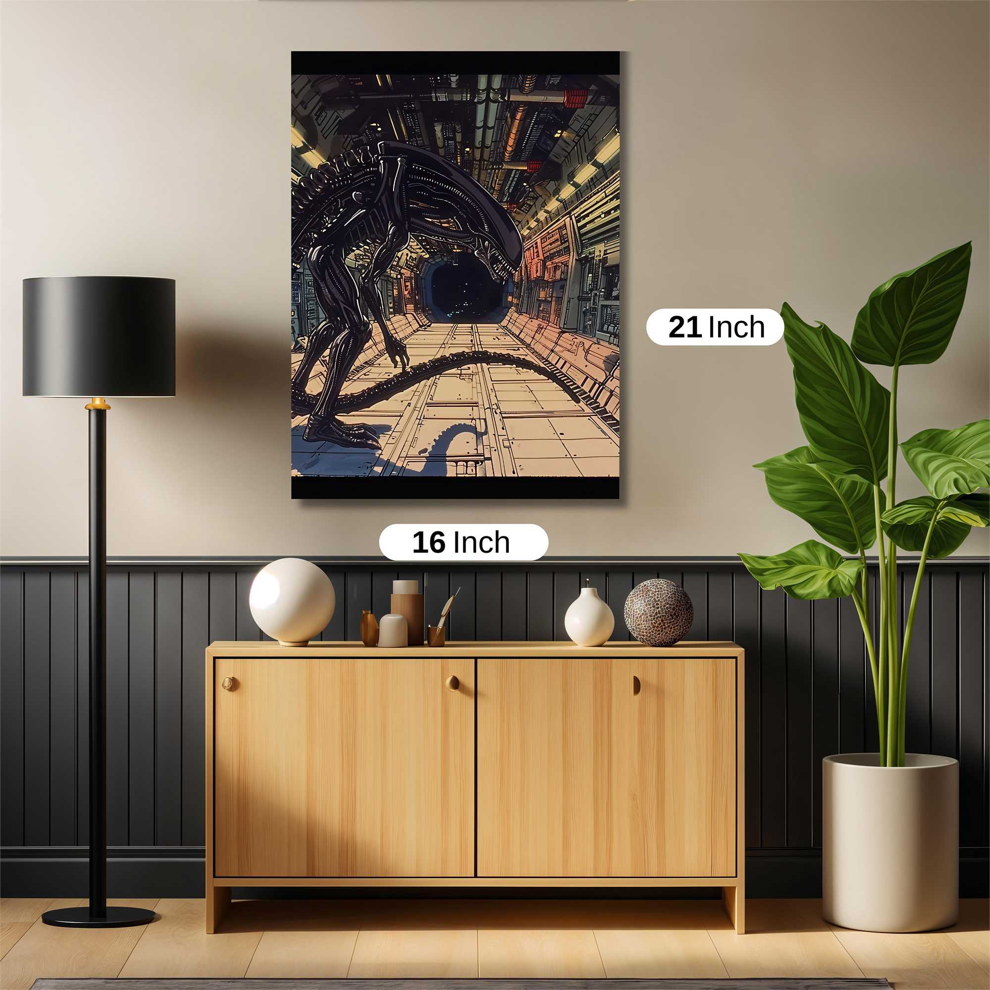 Xenomorph Lurking Safe Wall Magnetic / M