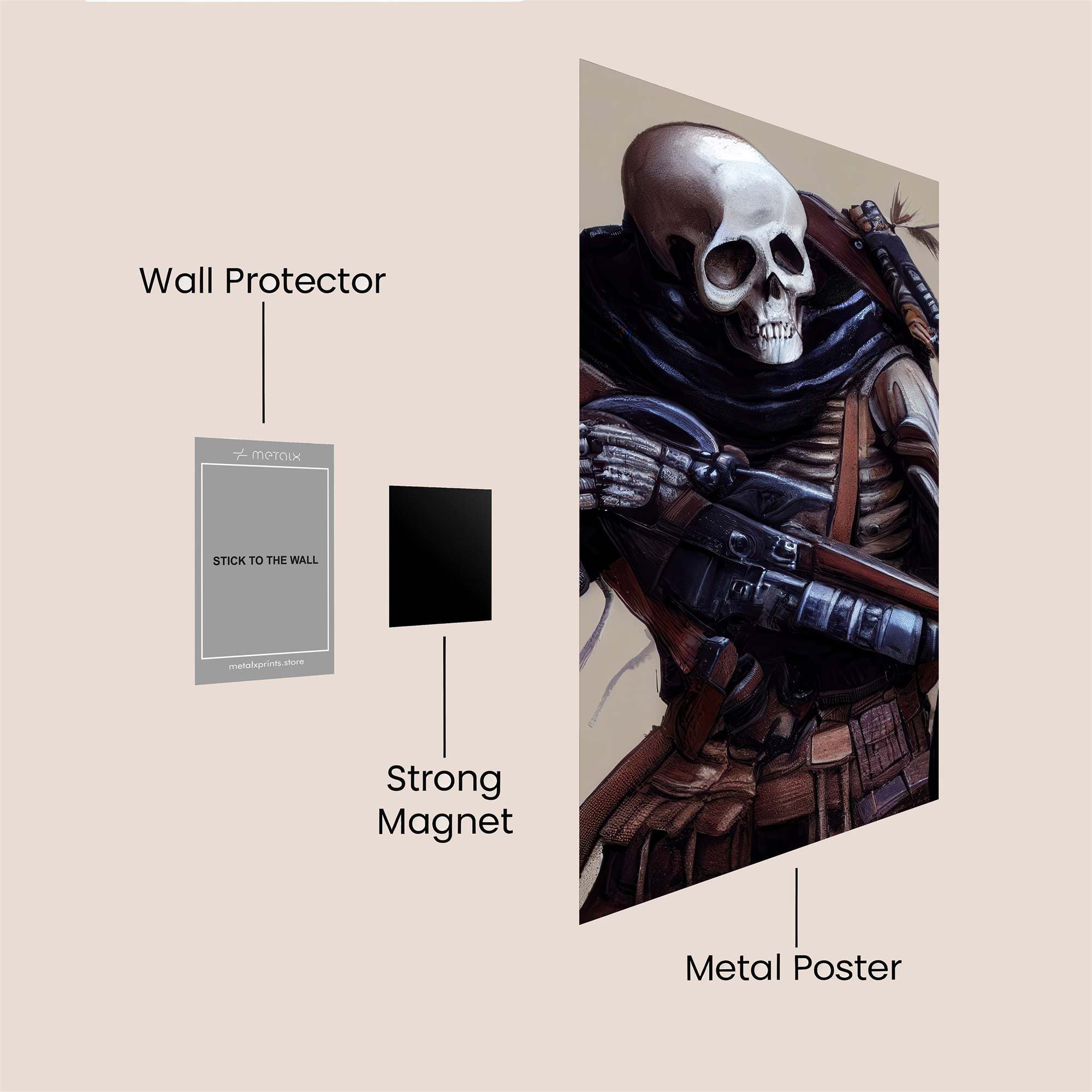 Skeleton Maverick Safe Wall Magnetic / M