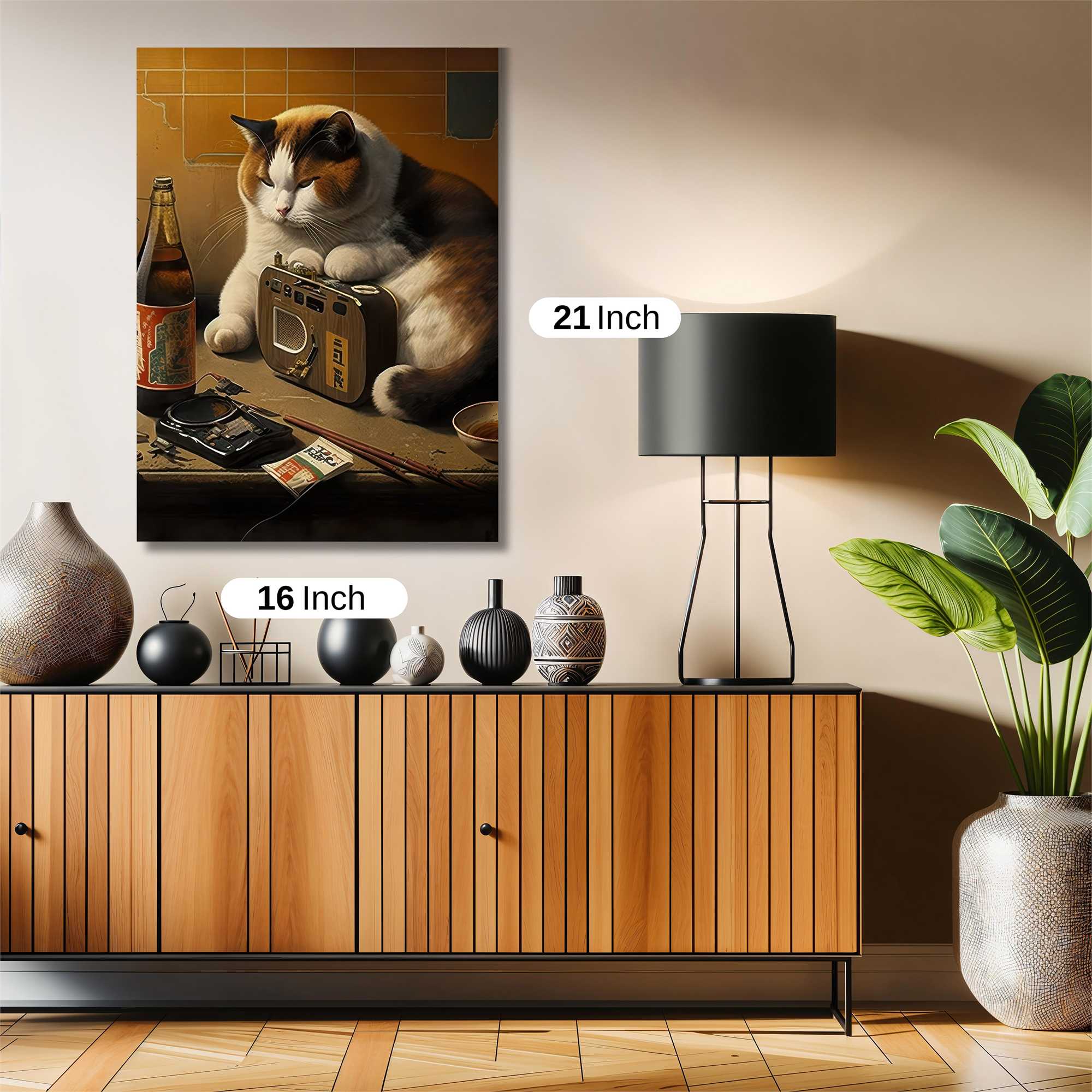 Feline Melancholy Safe Wall Magnetic / M