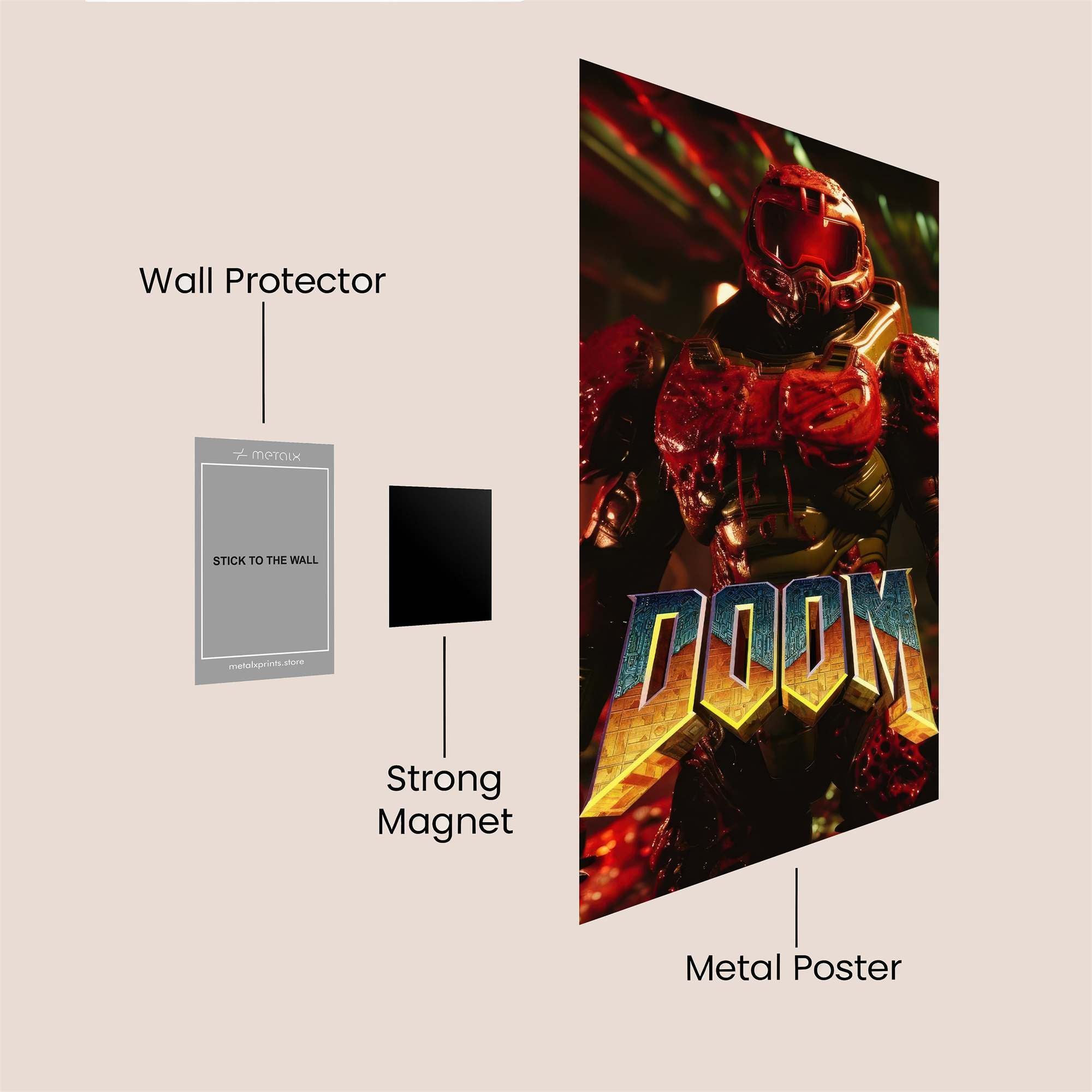Doom Slayer Safe Wall Magnetic / M