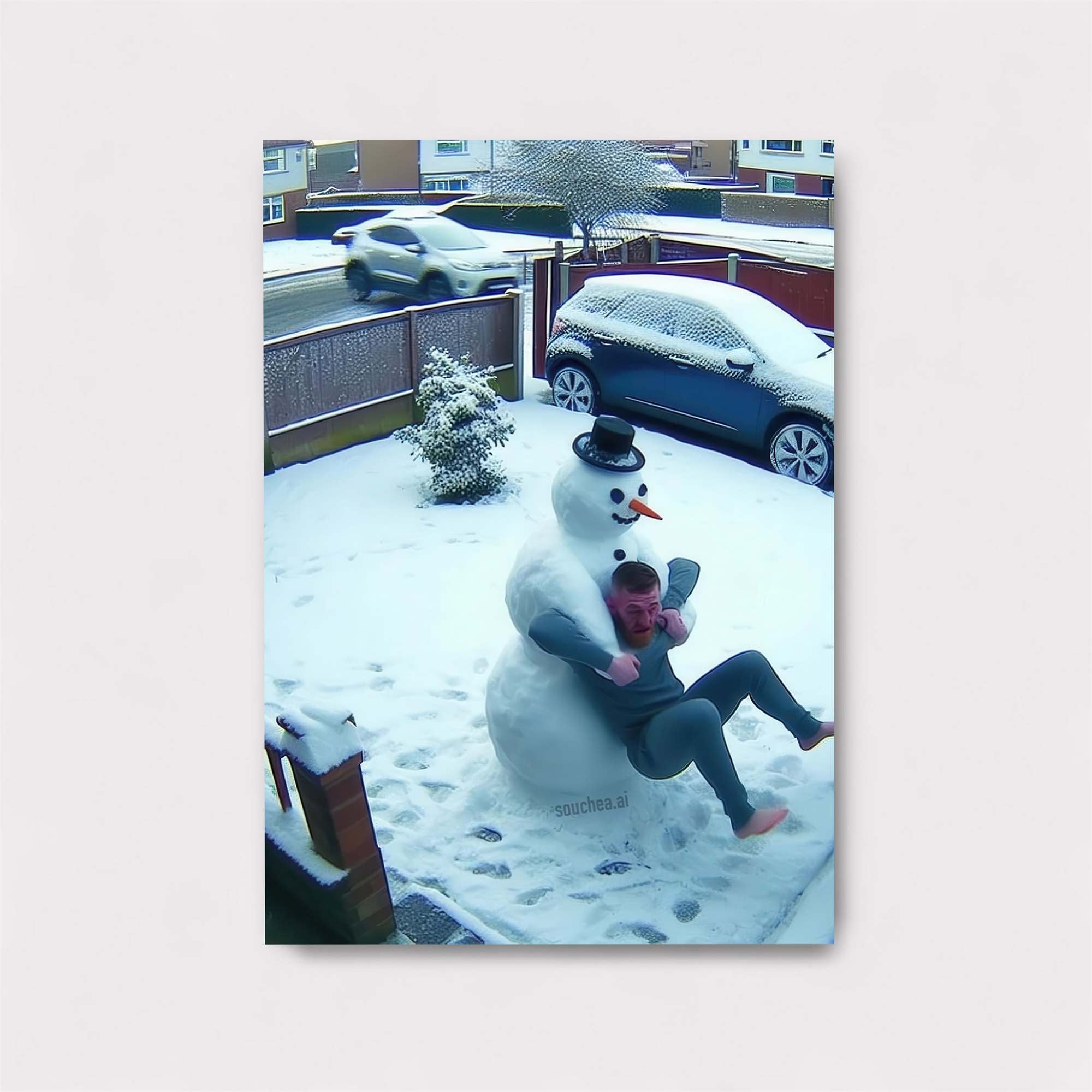 Snowman Antics Safe Wall Magnetic / M