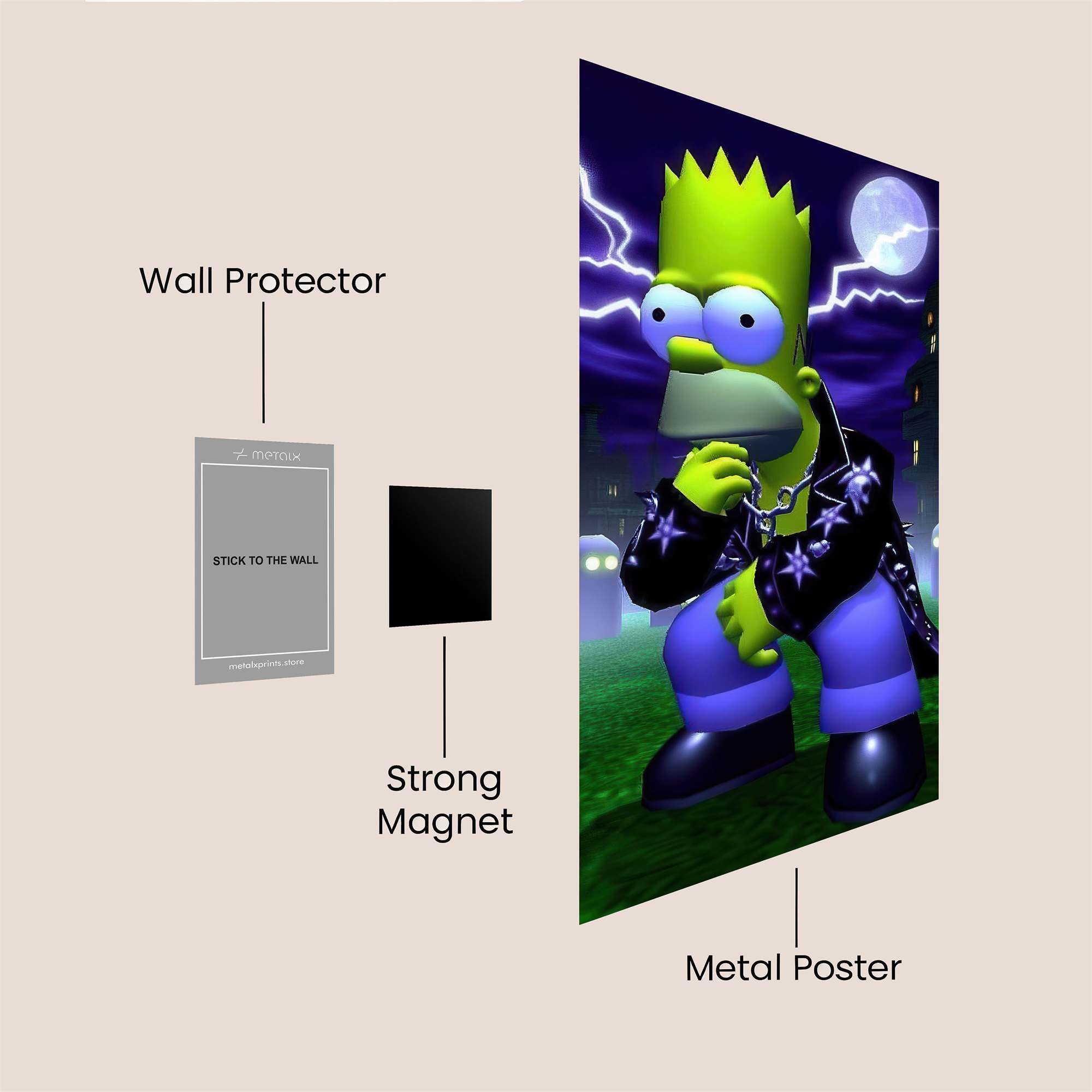 Bart Gothic Safe Wall Magnetic / M