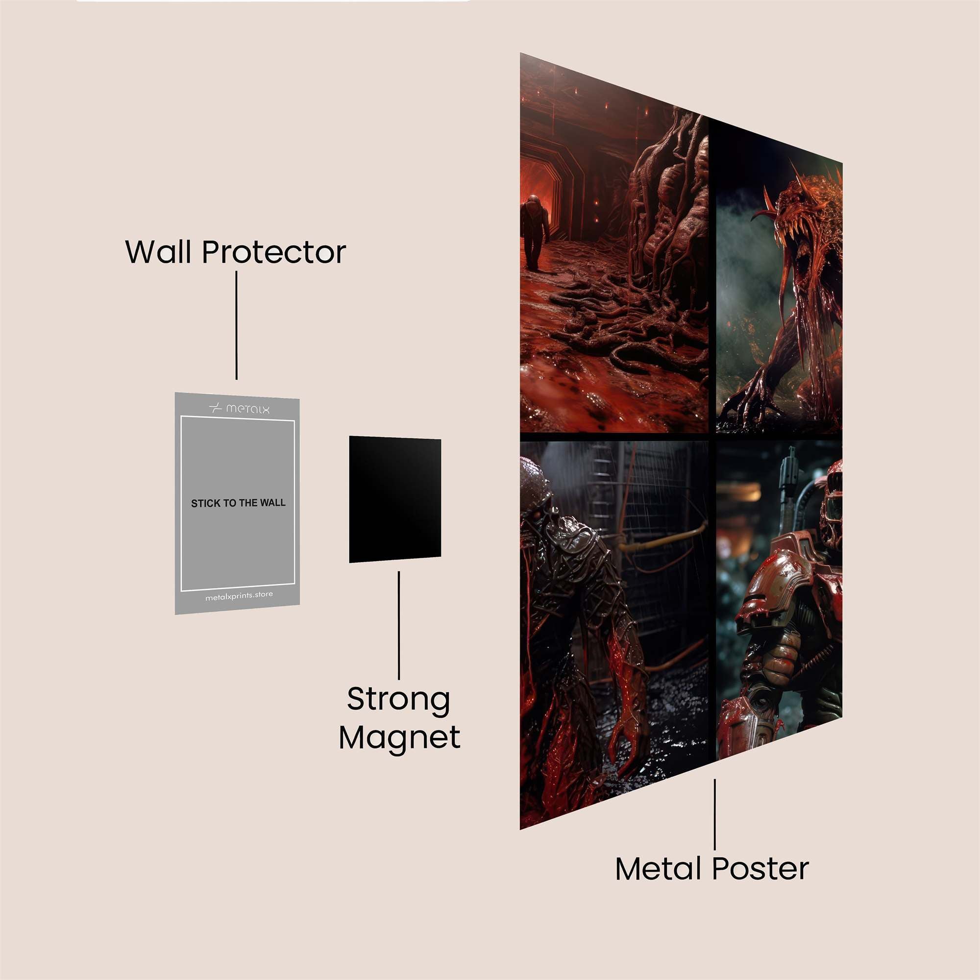 Xenomorph Horror Safe Wall Magnetic / M