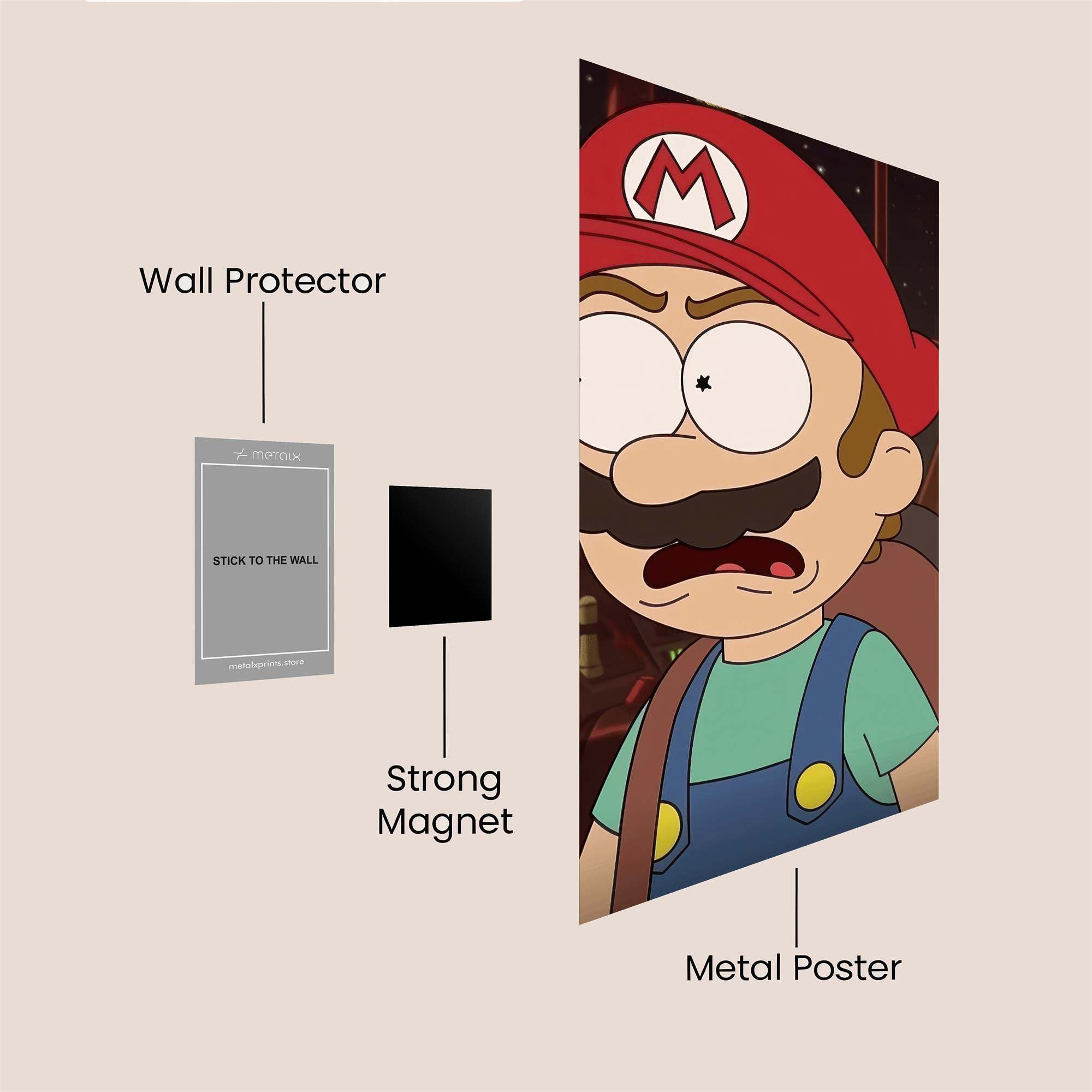 Mario Startled Safe Wall Magnetic / M