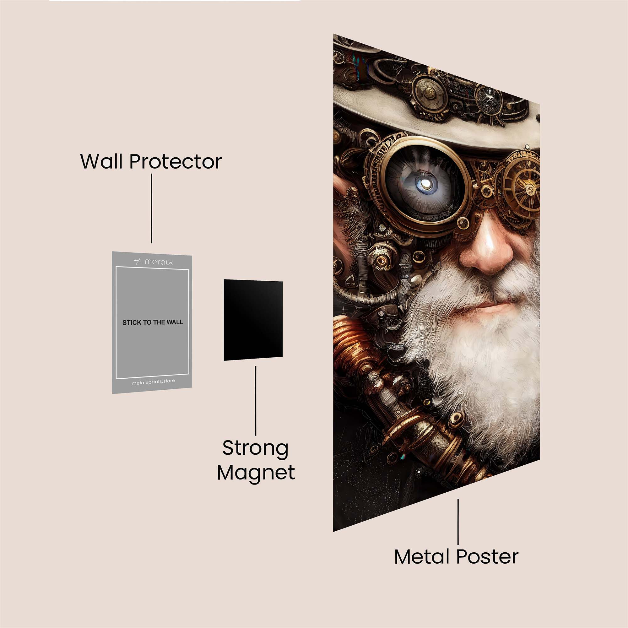 Steampunk Sage Safe Wall Magnetic / M