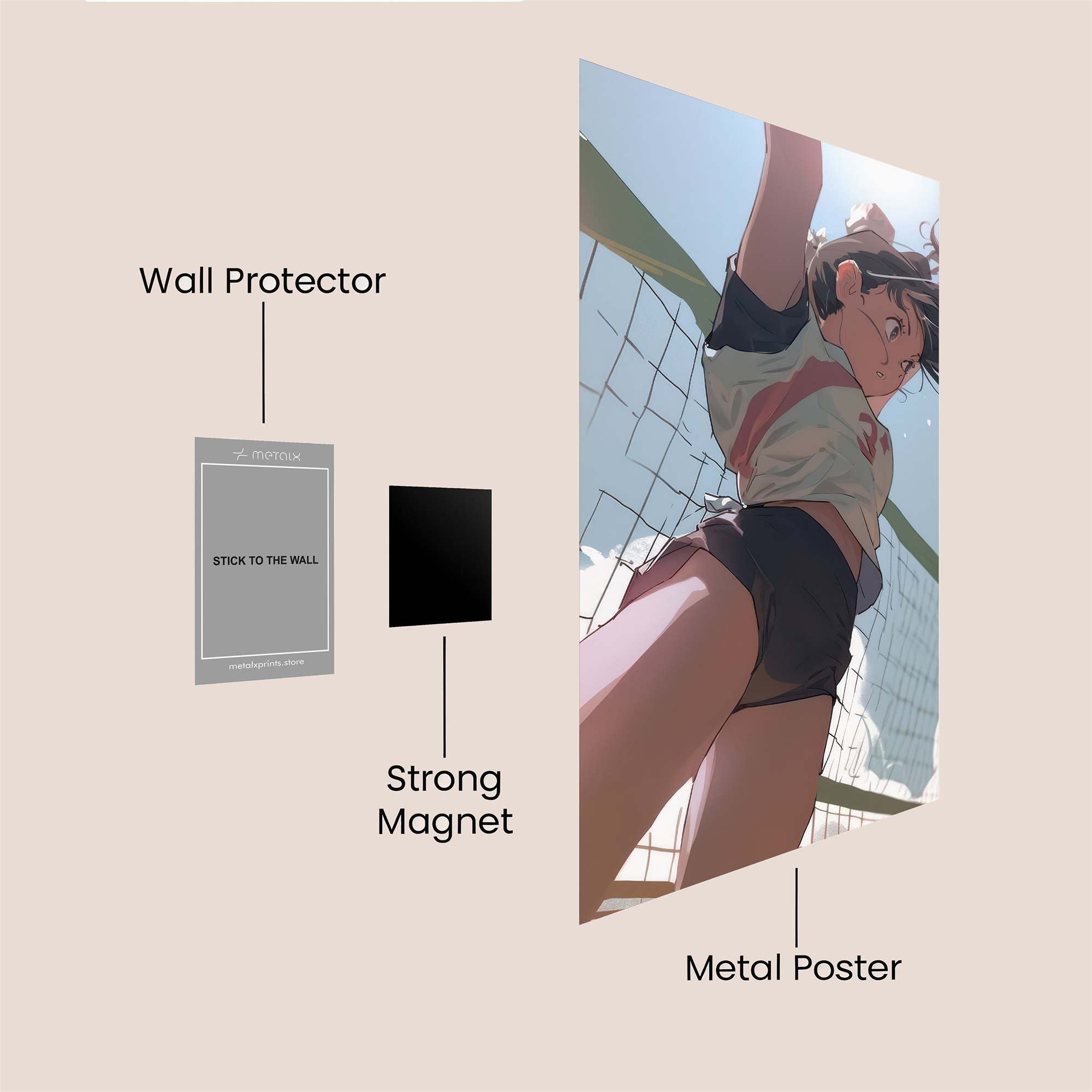 Volleyball Ecstasy Safe Wall Magnetic / M