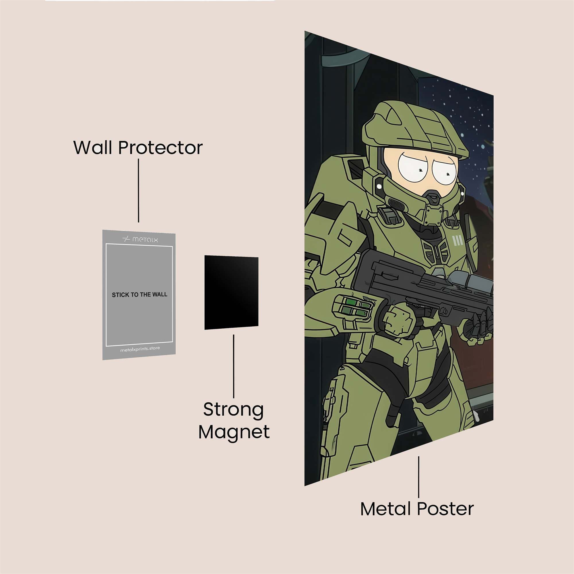 MasterChief Animated Safe Wall Magnetic / M