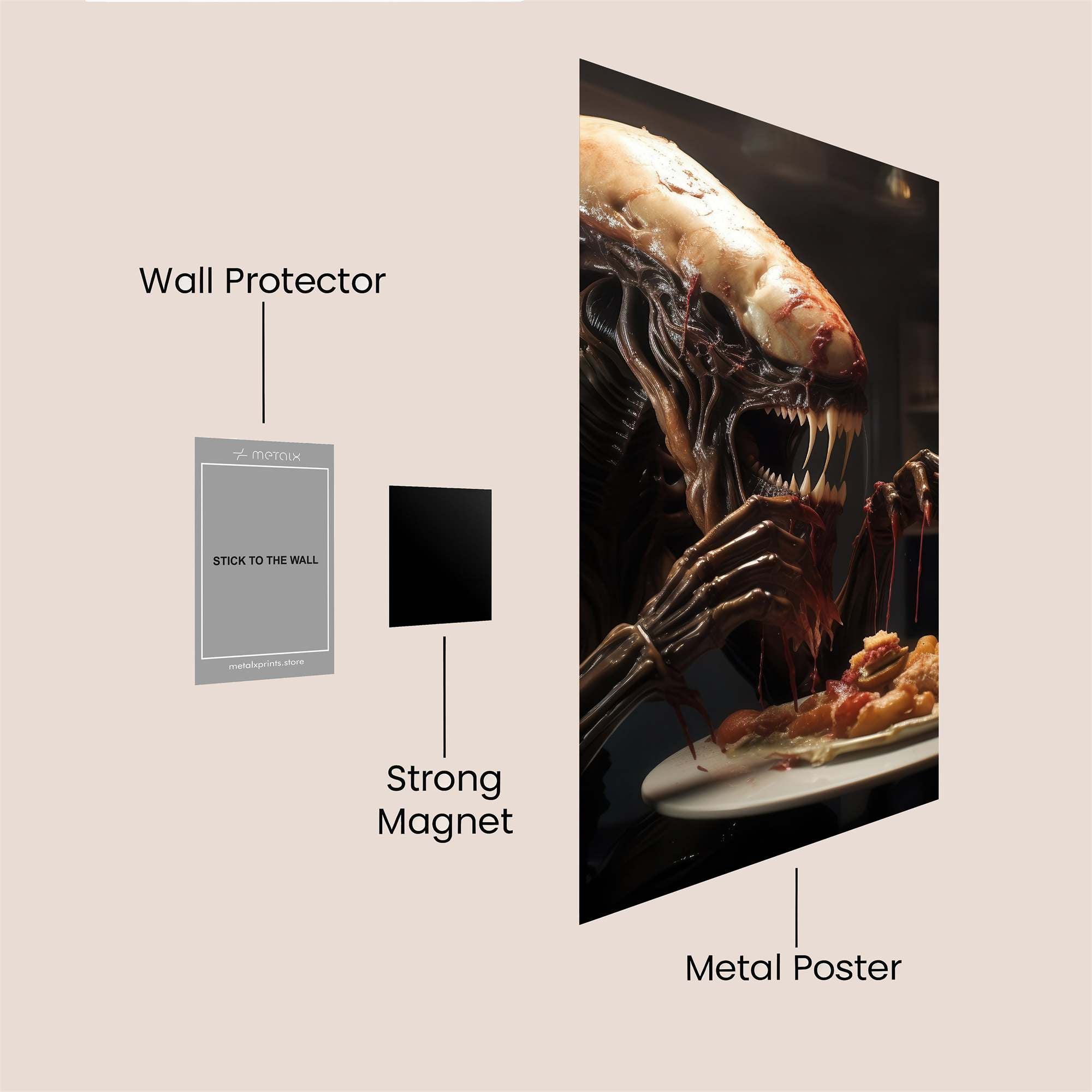 Xenomorph Feasting Safe Wall Magnetic / M