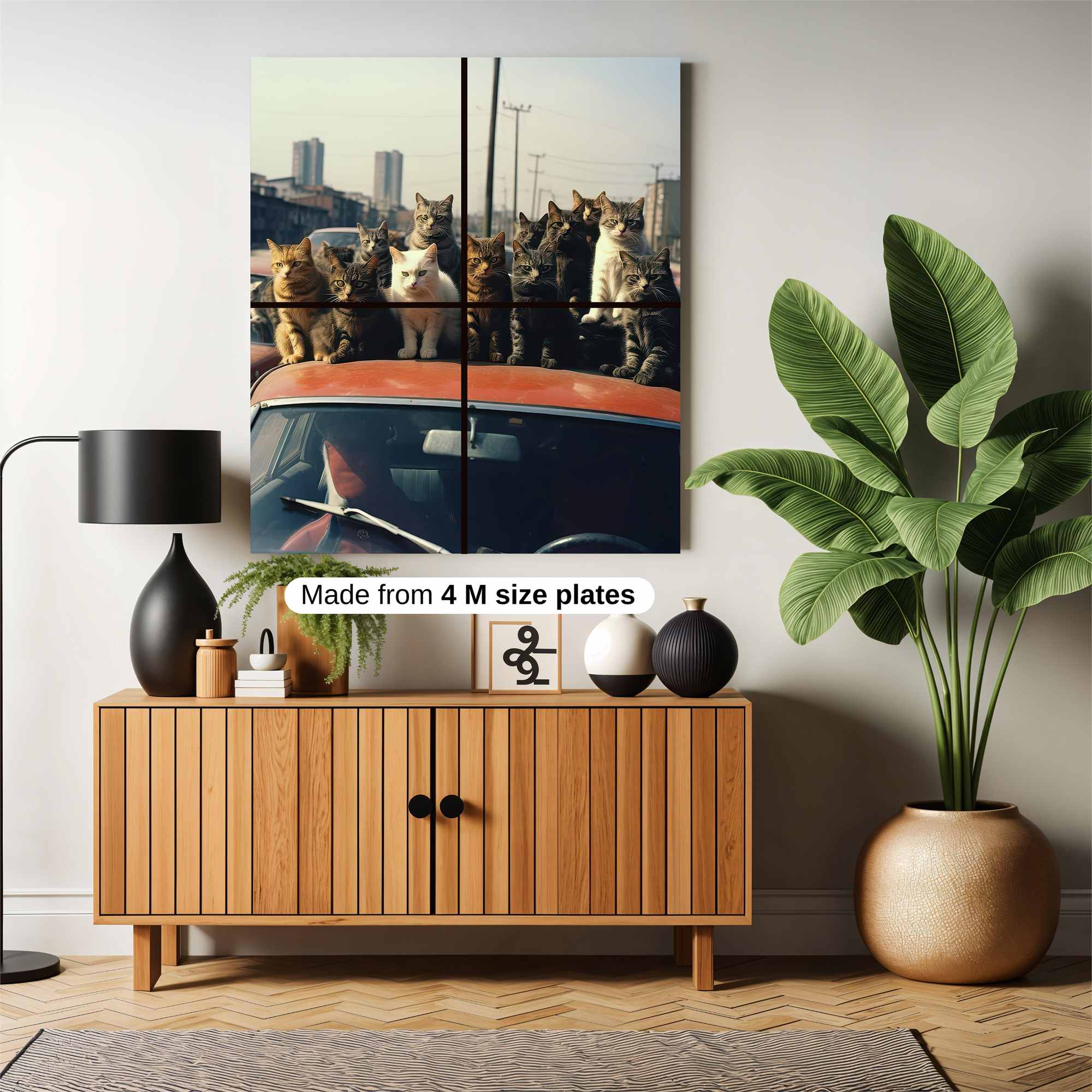 Cats Congregate Safe Wall Magnetic / M