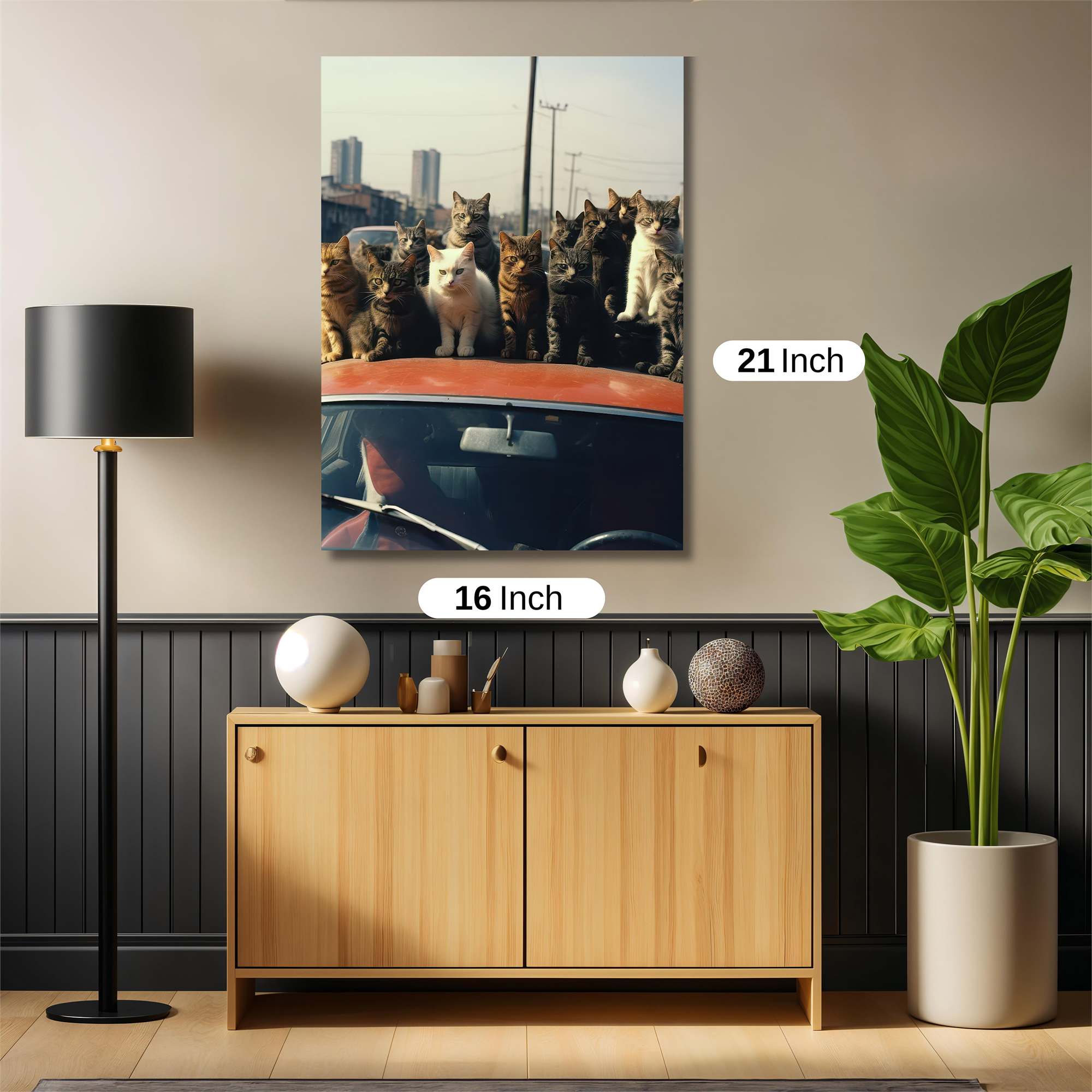 Cats Congregate Safe Wall Magnetic / M