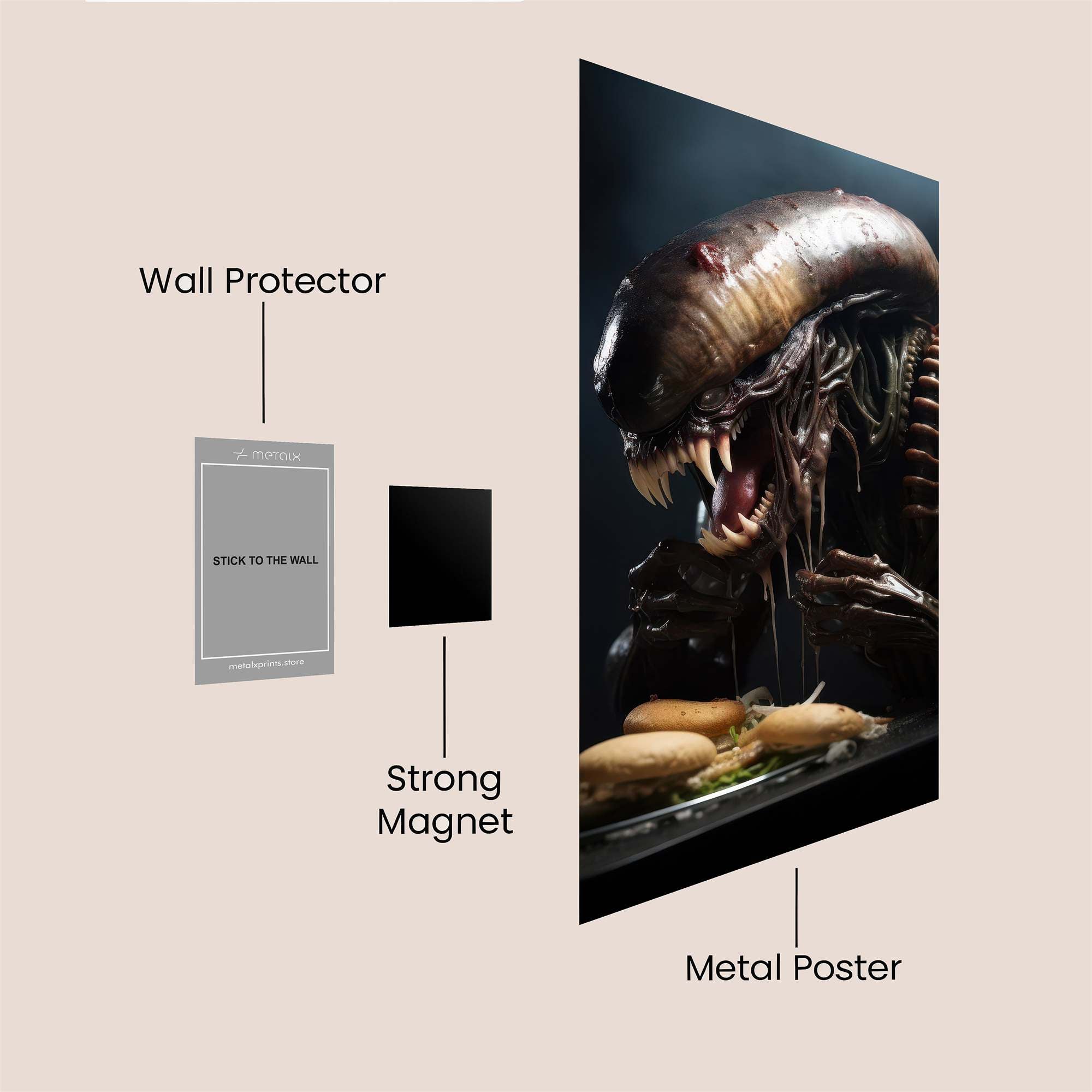Xenomorph Dining Safe Wall Magnetic / M