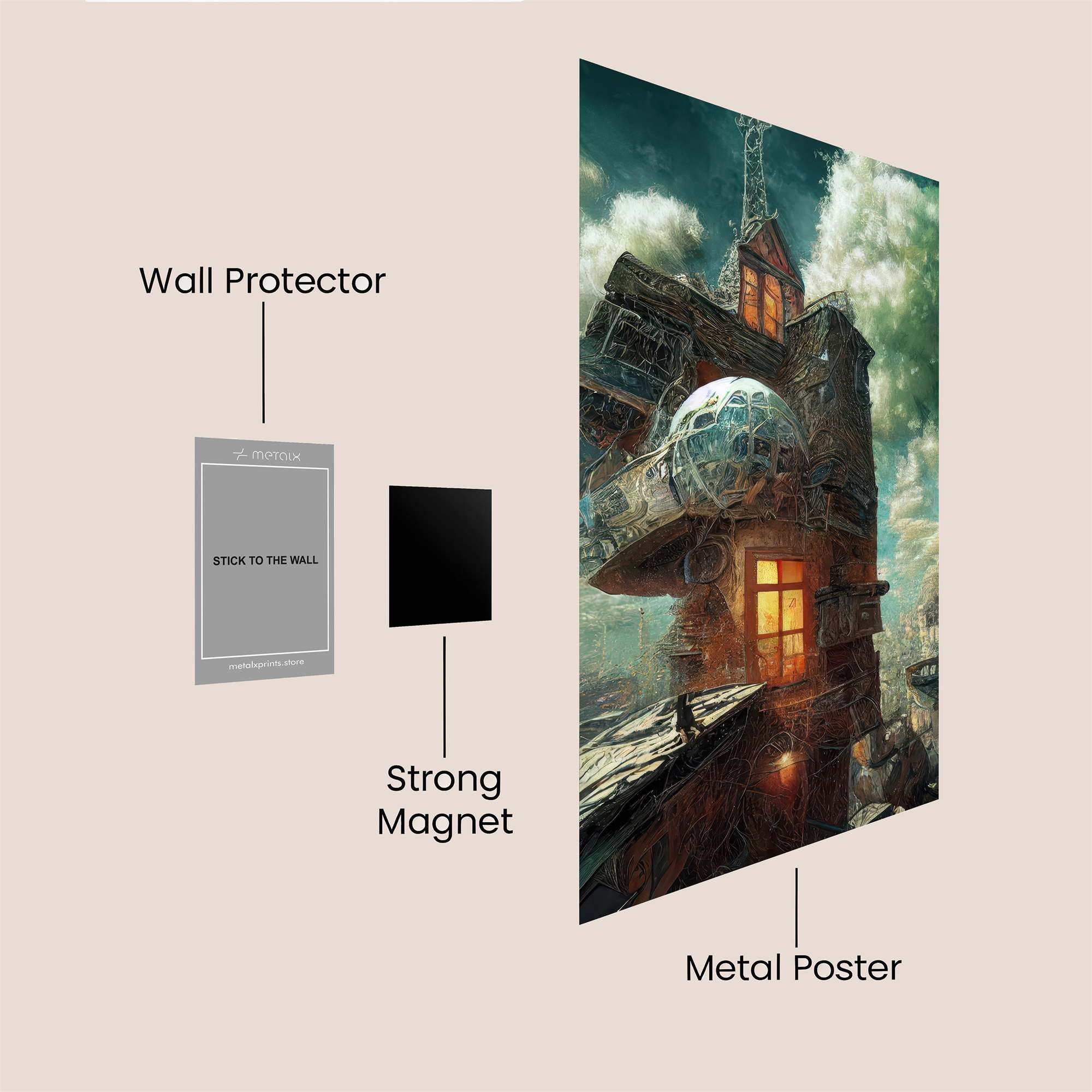Steampunk Serenity Safe Wall Magnetic / M
