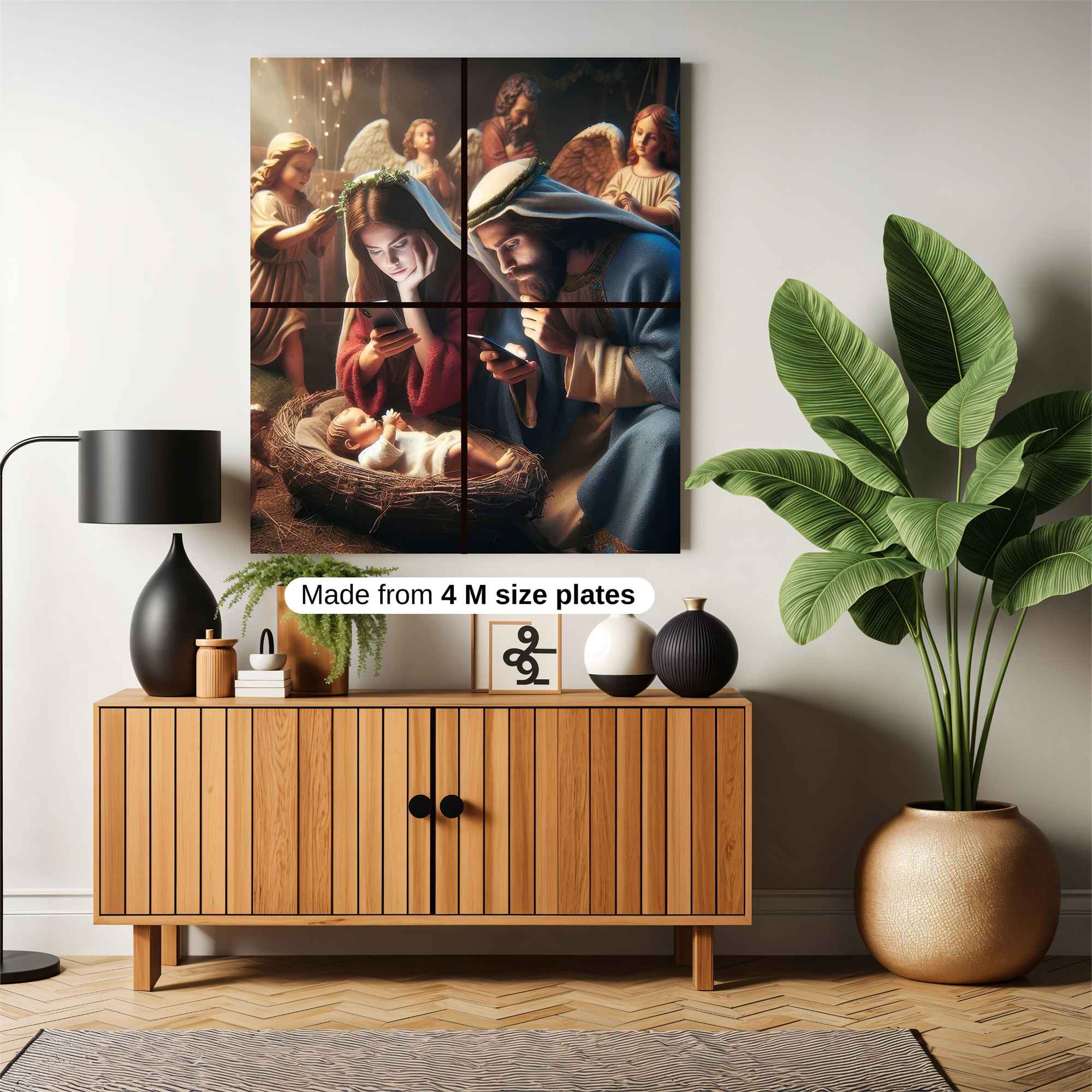 Modern Nativity Safe Wall Magnetic / M