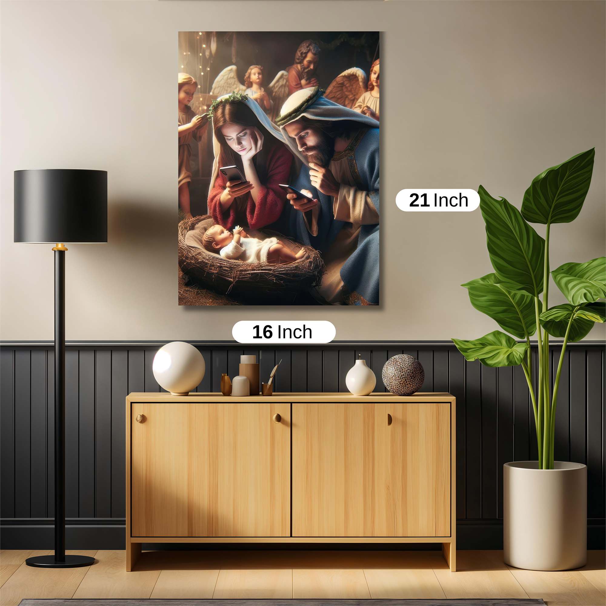 Modern Nativity Safe Wall Magnetic / M