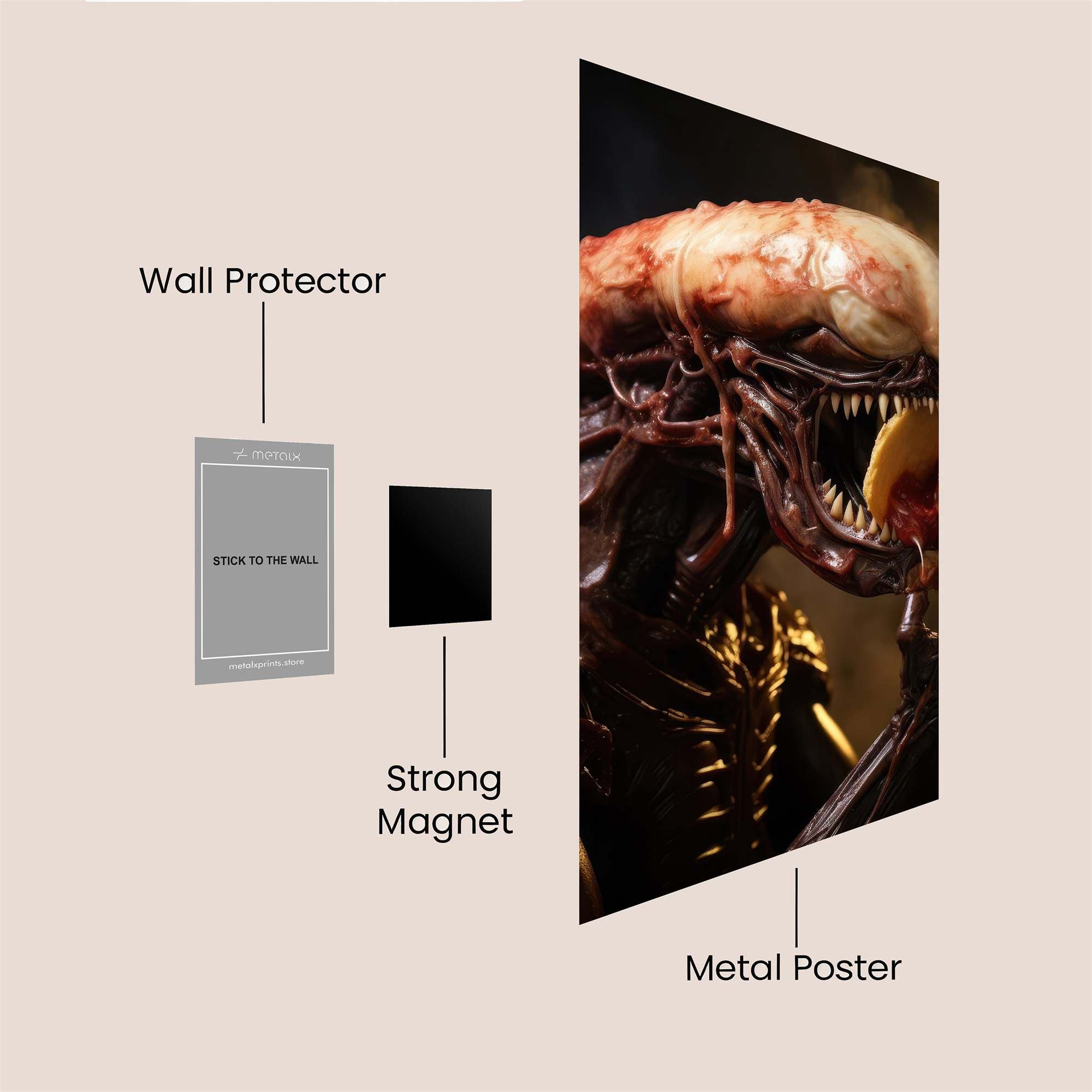 Xenomorph Playful Safe Wall Magnetic / M