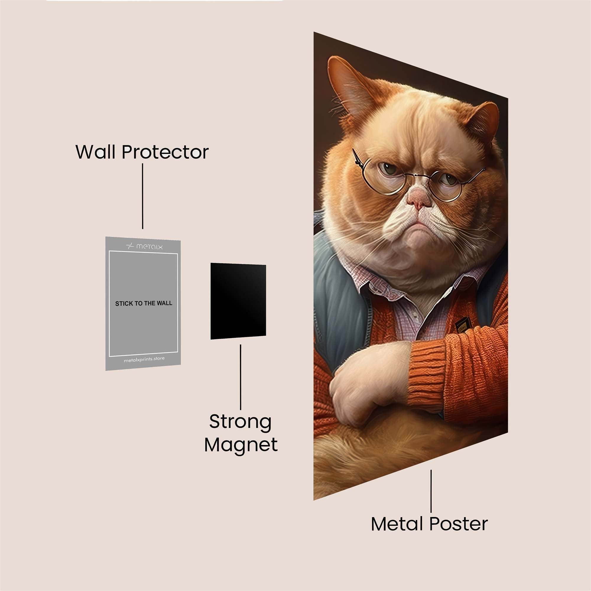 Professor Pensive Safe Wall Magnetic / M