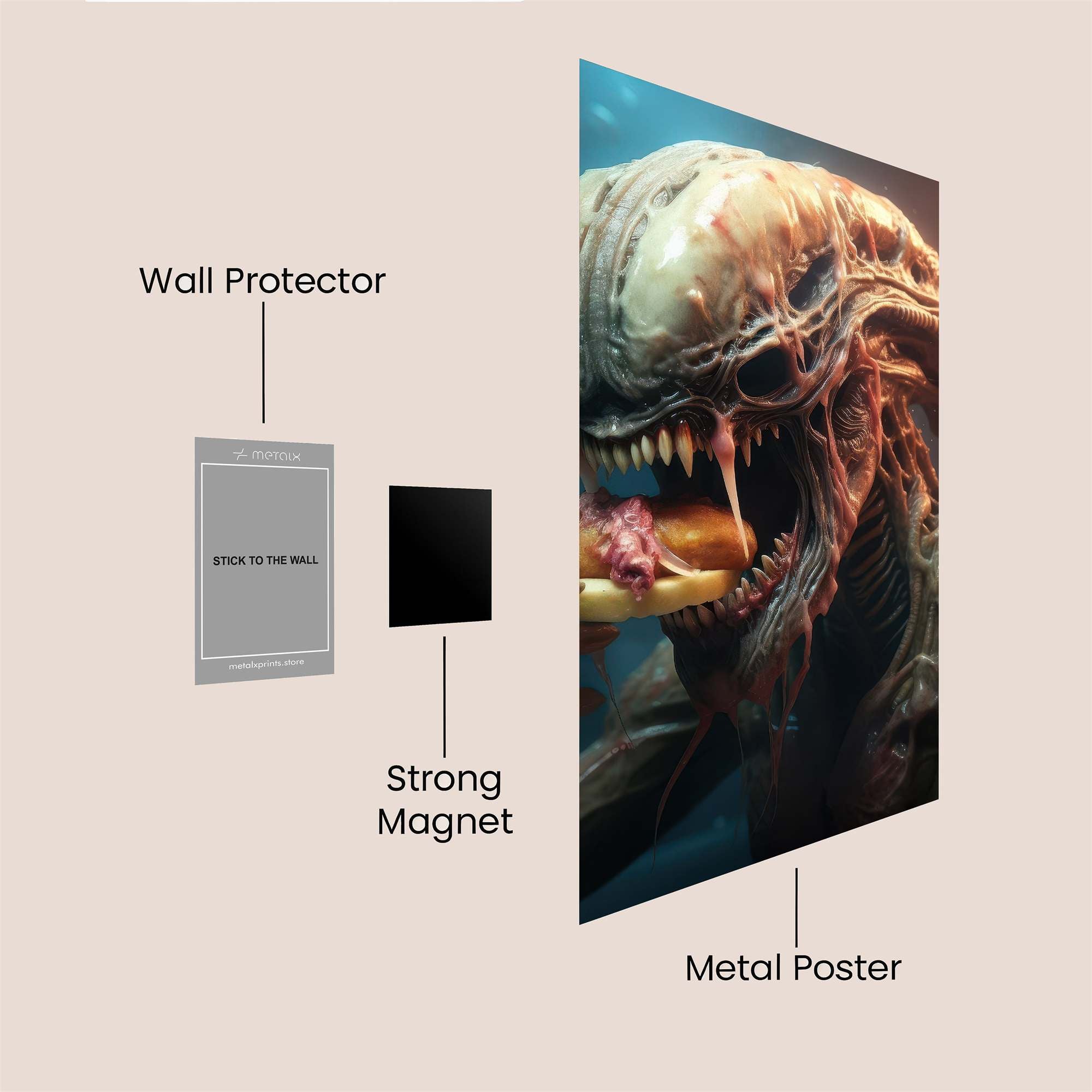 Xenomorph Feast Safe Wall Magnetic / M