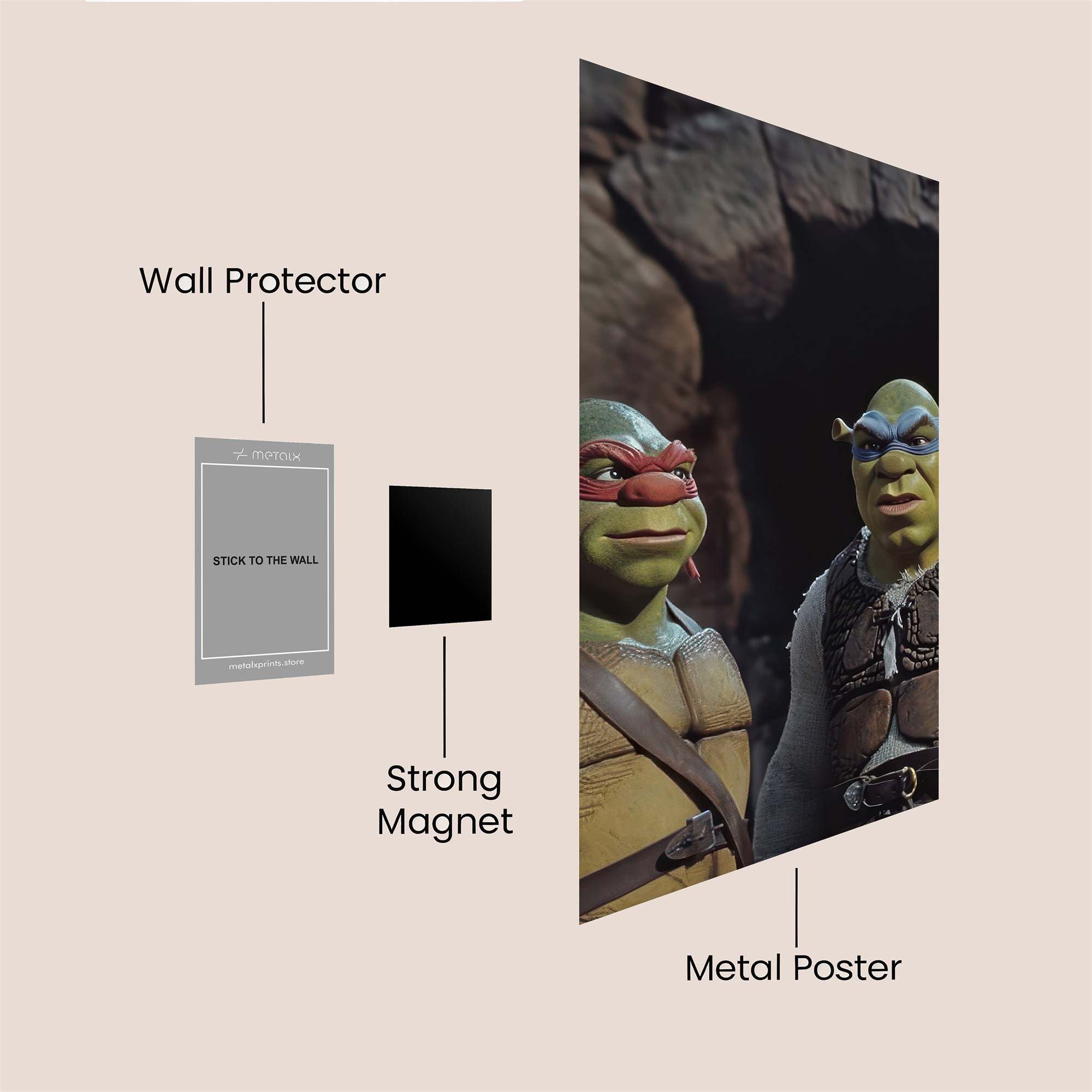 Turtles Shrekventure Safe Wall Magnetic / M