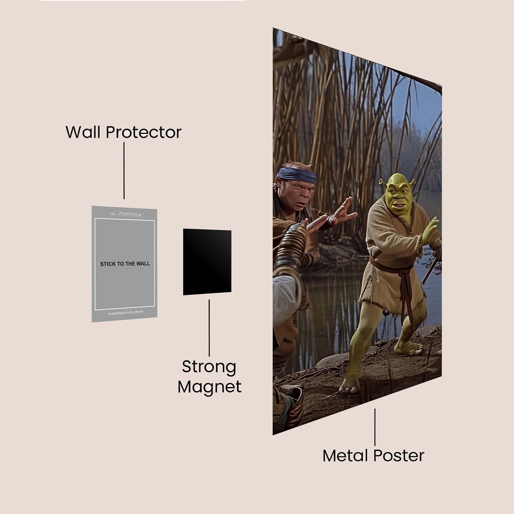 Shrek Warrior Safe Wall Magnetic / M