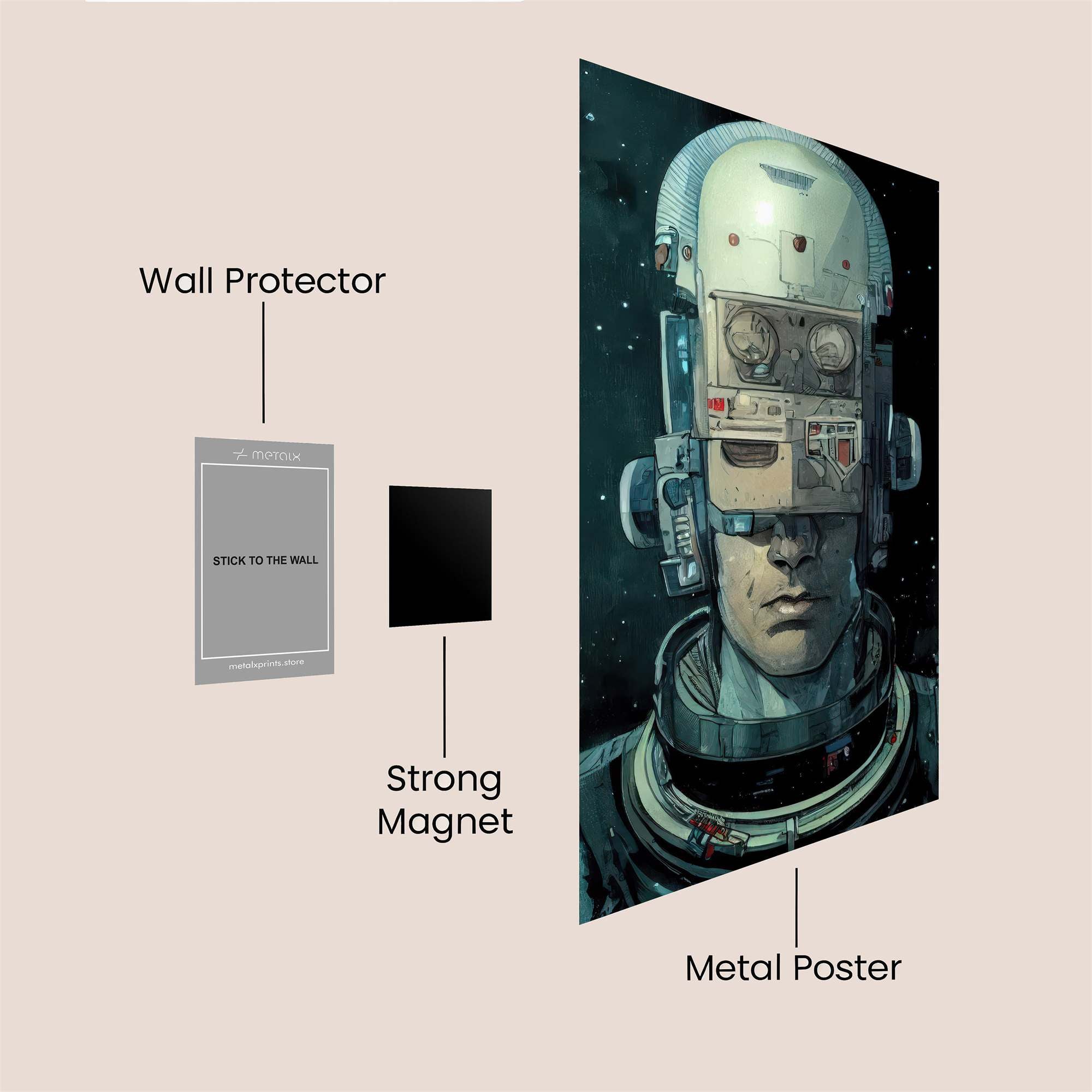 Robot Enigma Safe Wall Magnetic / M