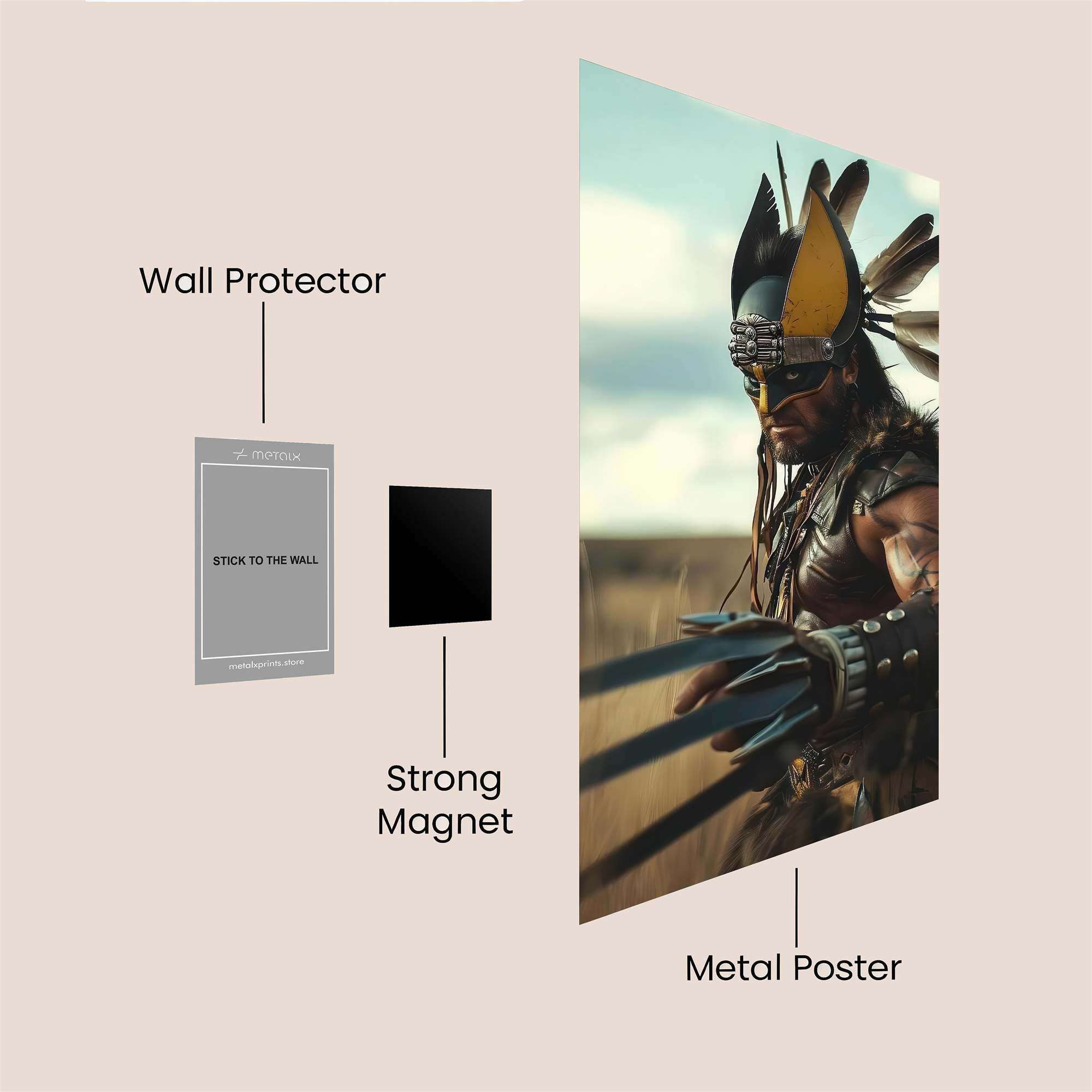 Warrior Fierce Safe Wall Magnetic / M