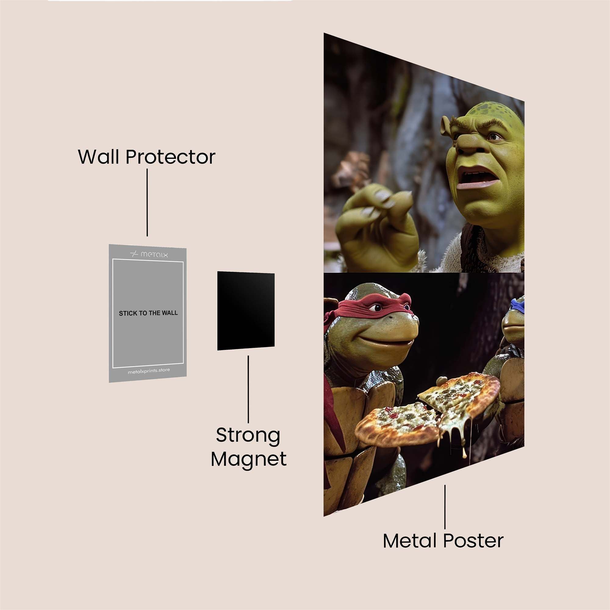 Shrek Amused Safe Wall Magnetic / M