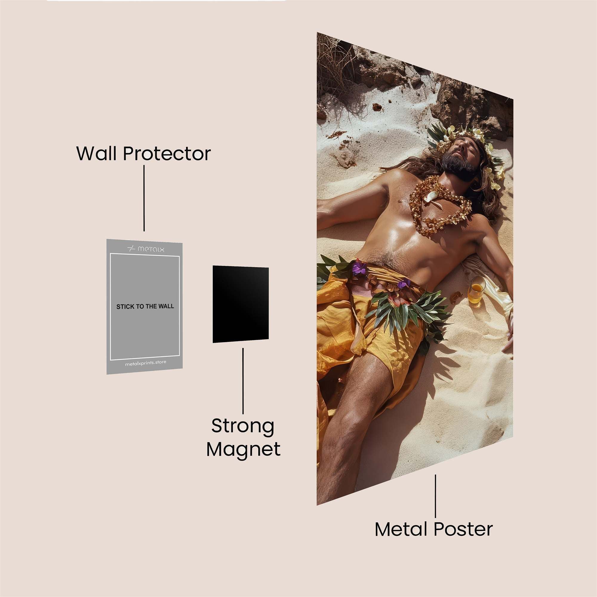 Beach Serenity Safe Wall Magnetic / M
