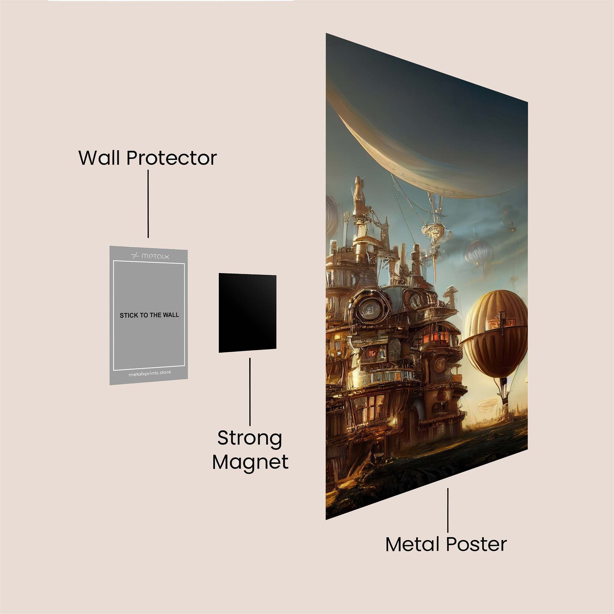 Steampunk Serenity Safe Wall Magnetic / M