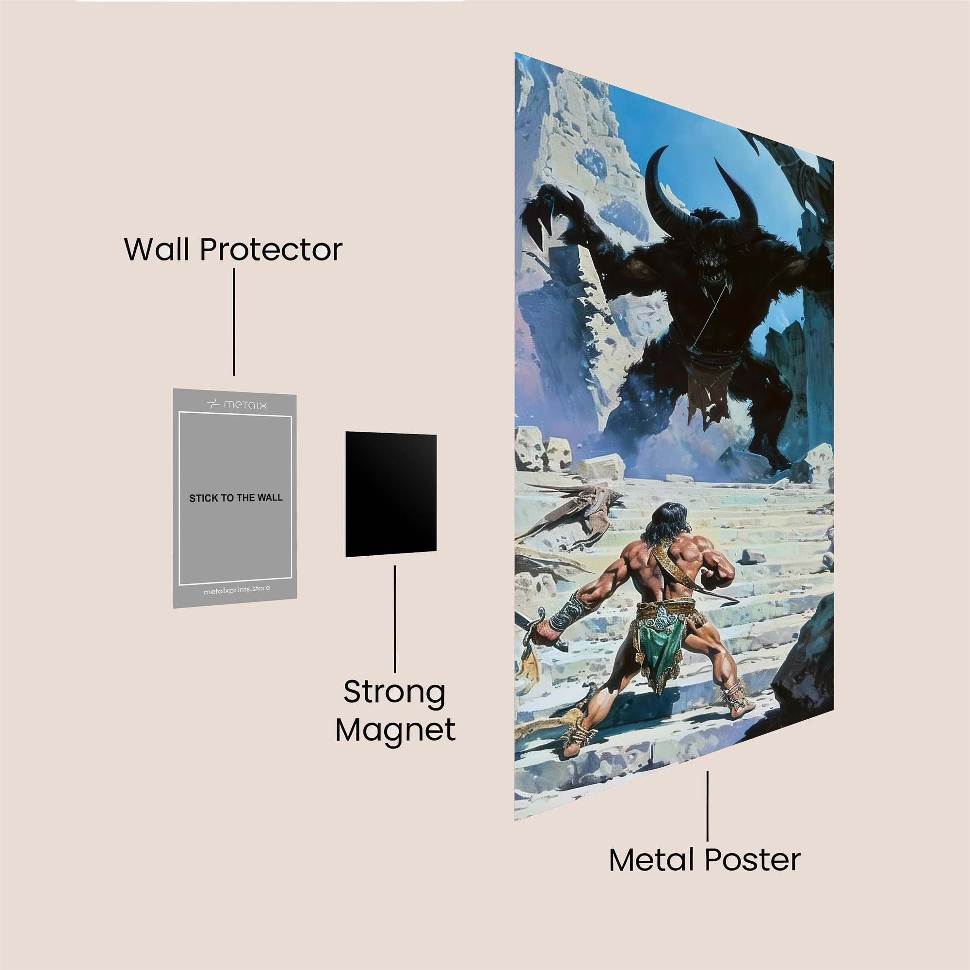 Minotaur Menace Safe Wall Magnetic / M