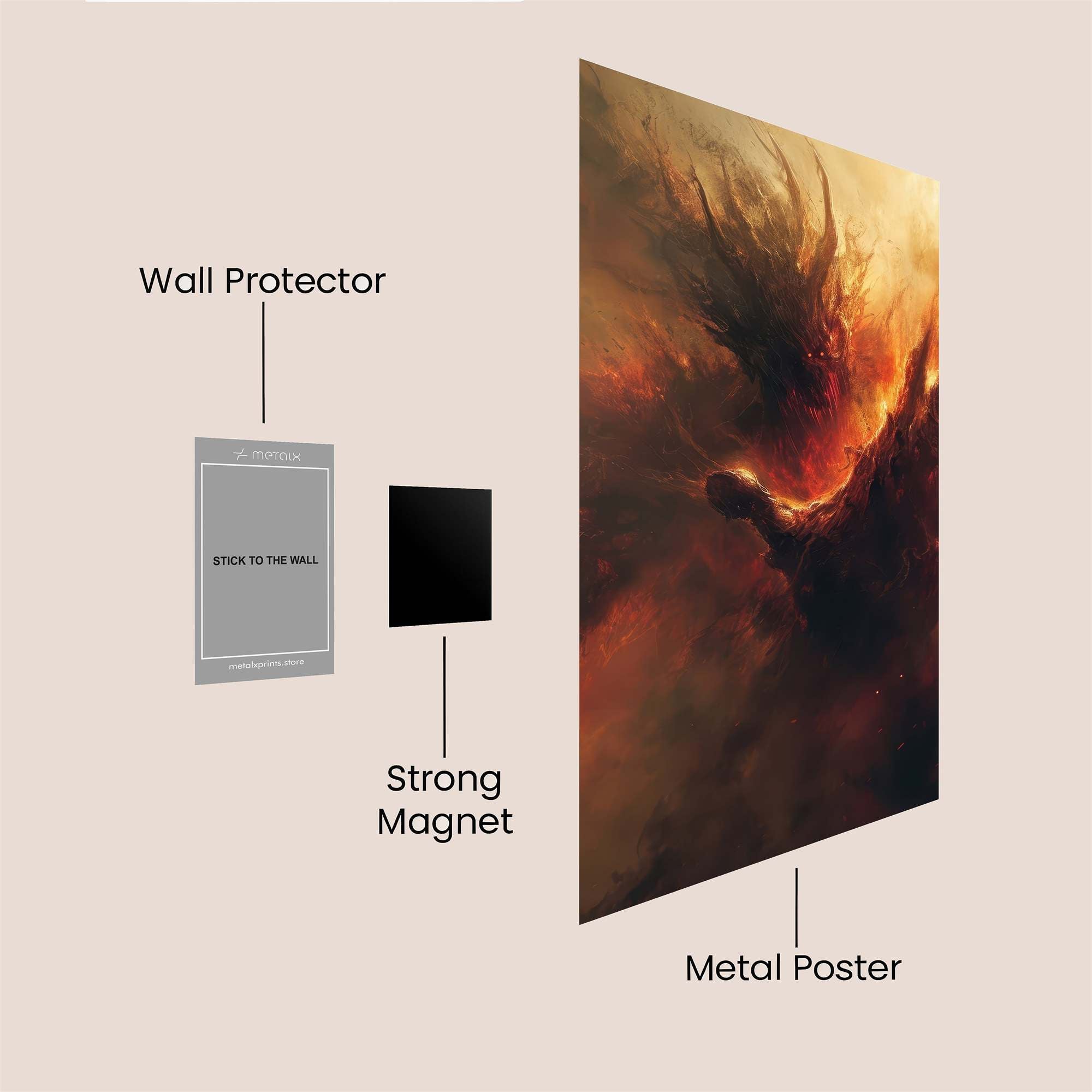 Demon Rage Safe Wall Magnetic / M