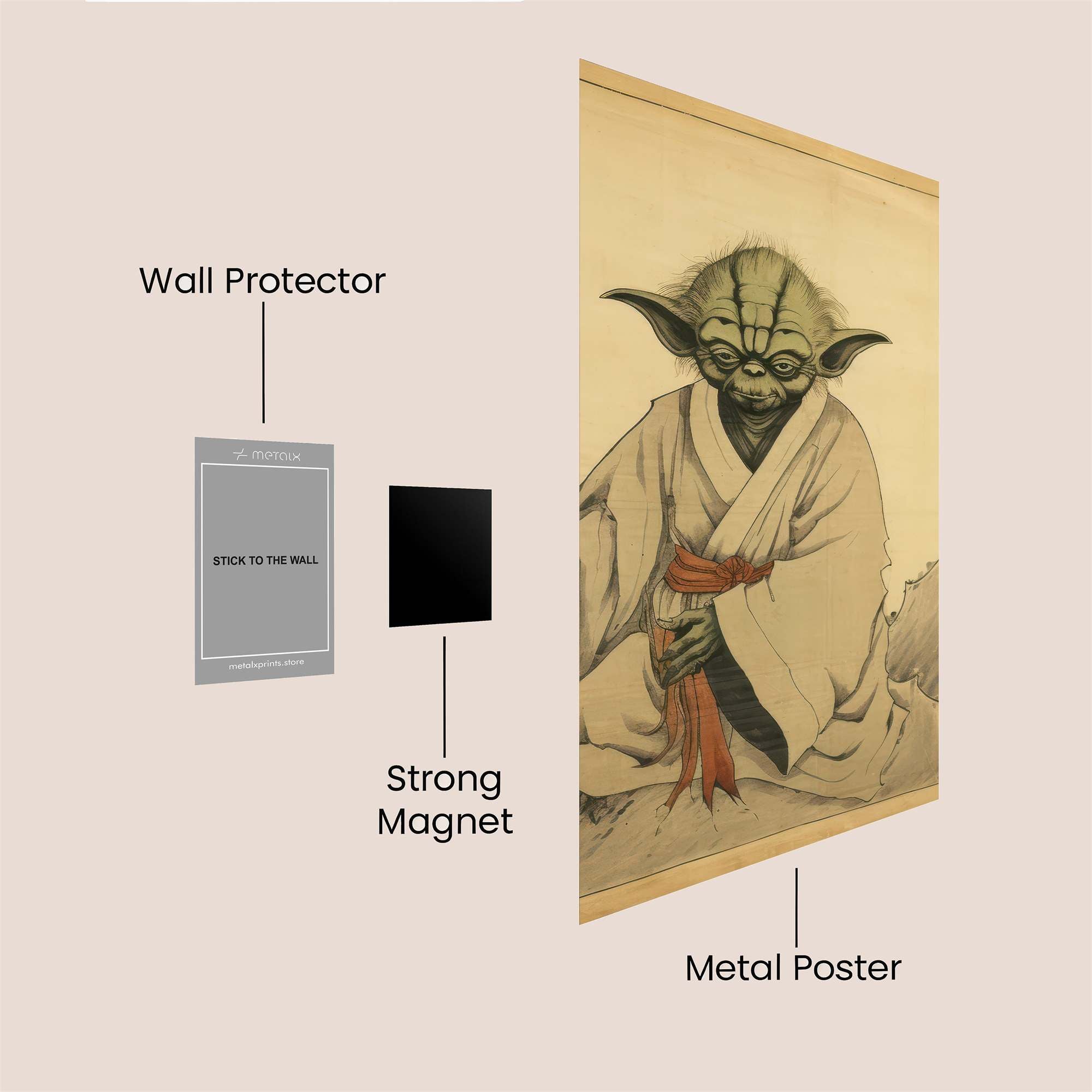 Yoda Serene Safe Wall Magnetic / M