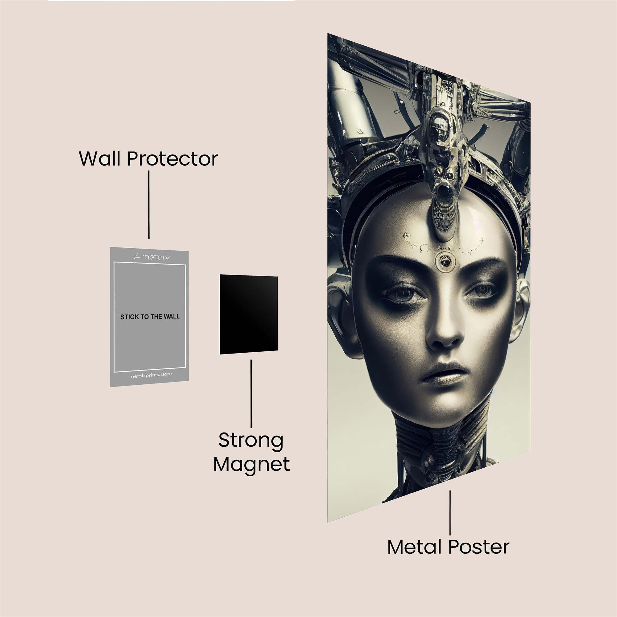 Nefertiti Cyber Safe Wall Magnetic / M