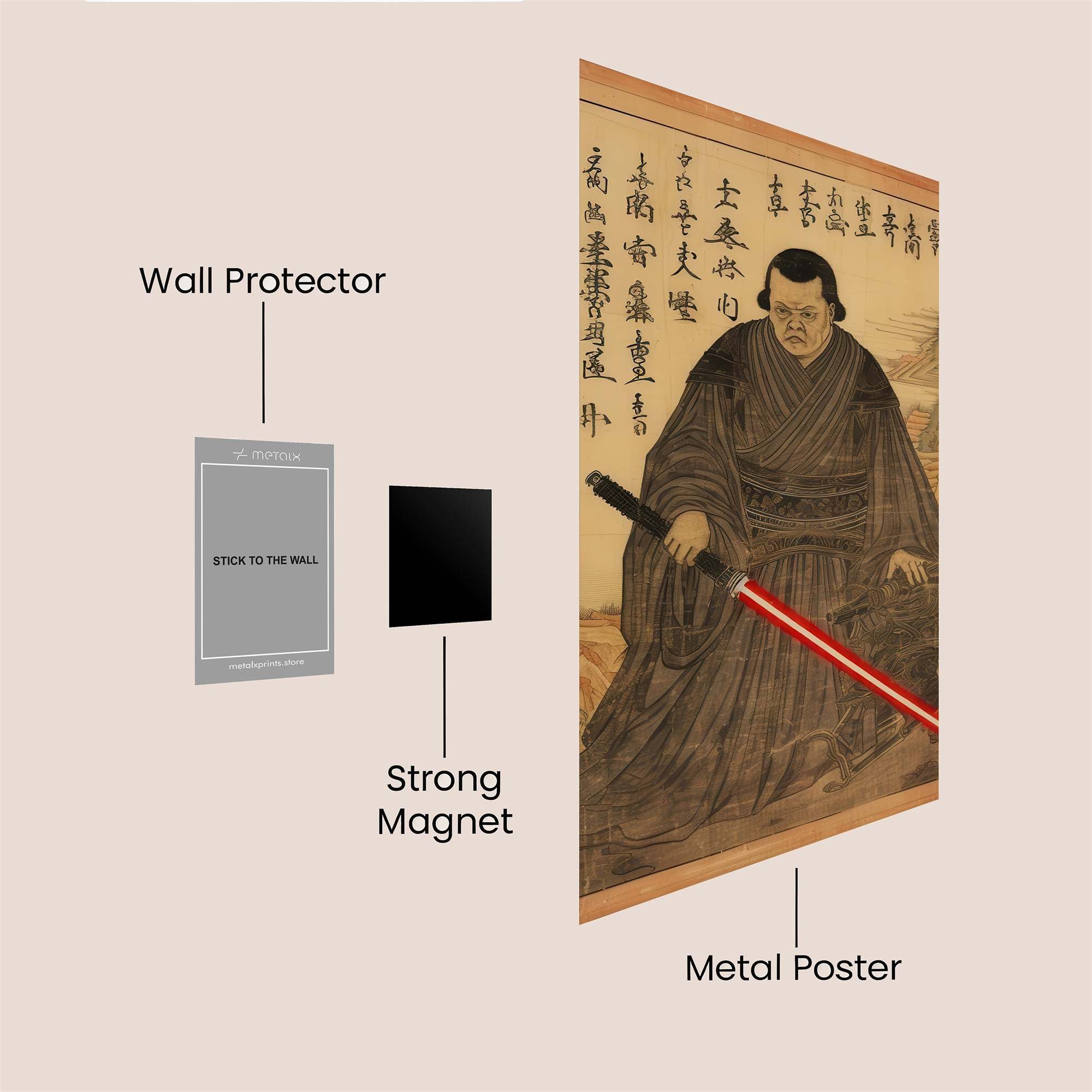 Samurai Fusion Safe Wall Magnetic / M