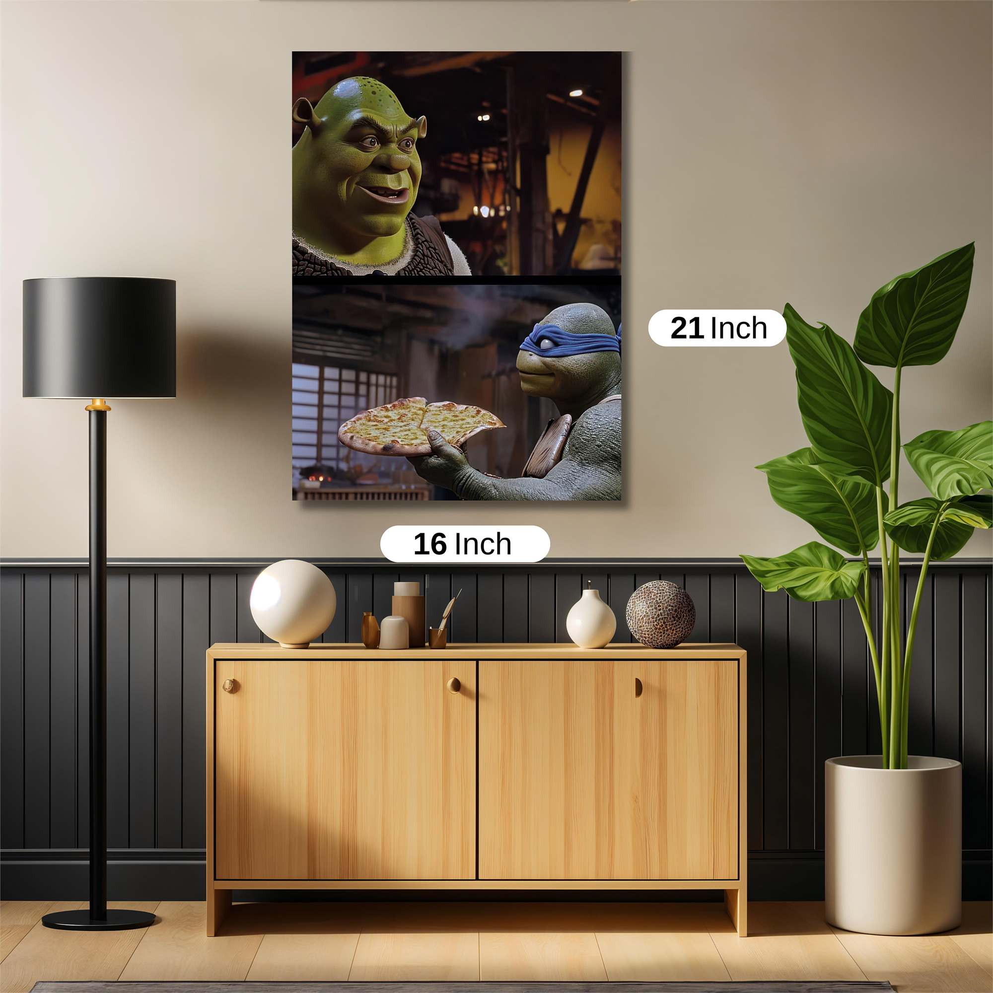 Shrek Pizza Safe Wall Magnetic / M