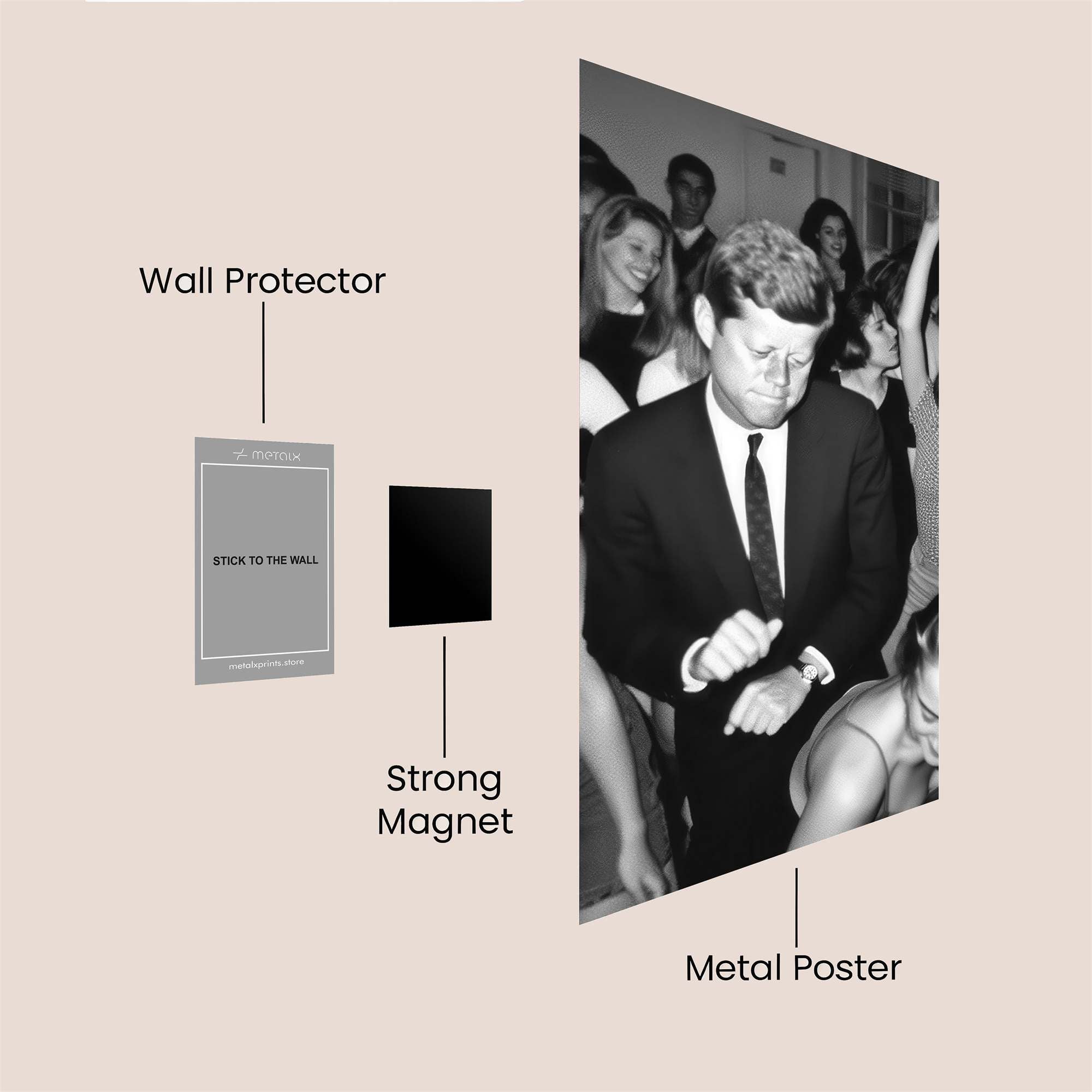 Kennedy Dancing Safe Wall Magnetic / M