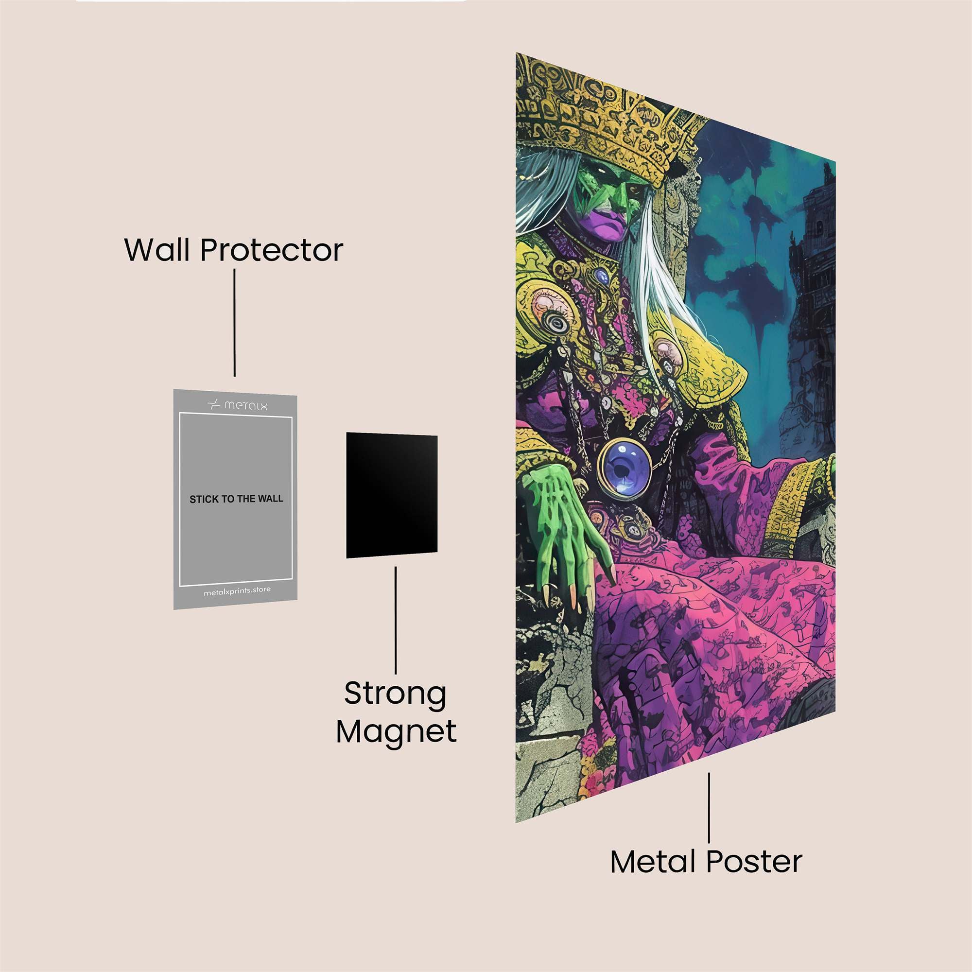 Skeletor Regal Safe Wall Magnetic / M