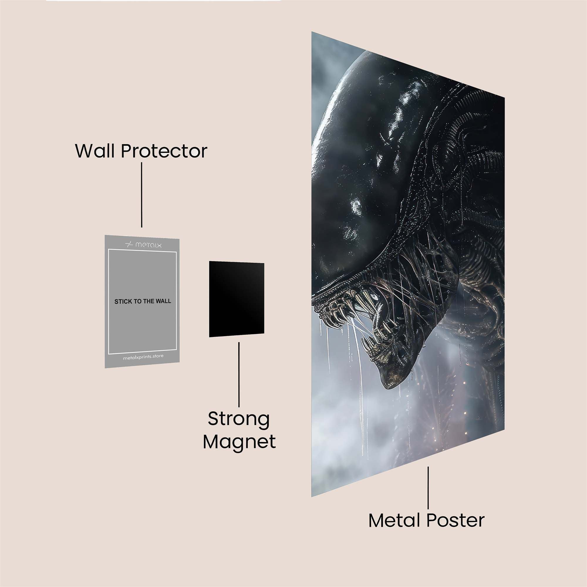 Xenomorph Dread Safe Wall Magnetic / M