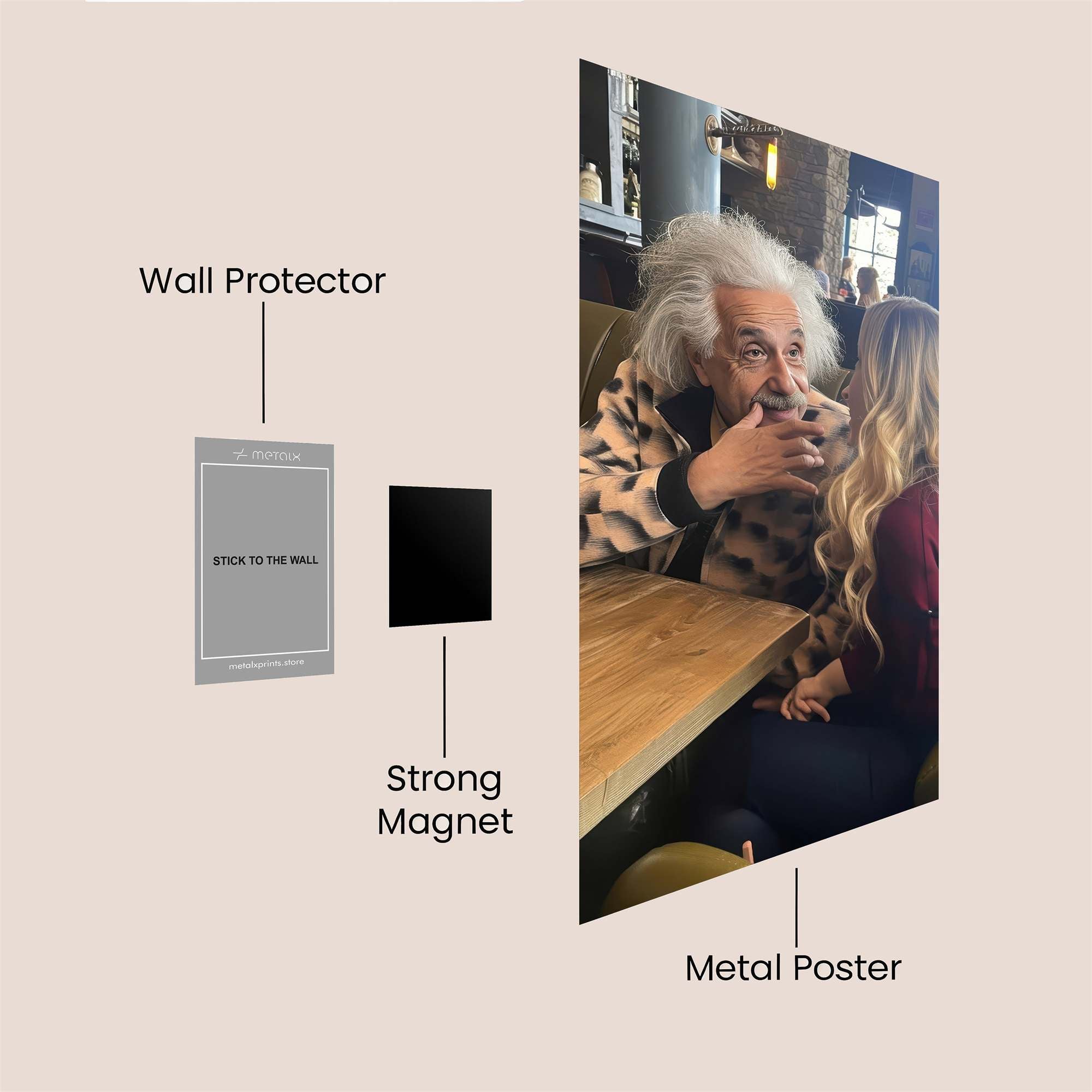 Einstein Playful Safe Wall Magnetic / M