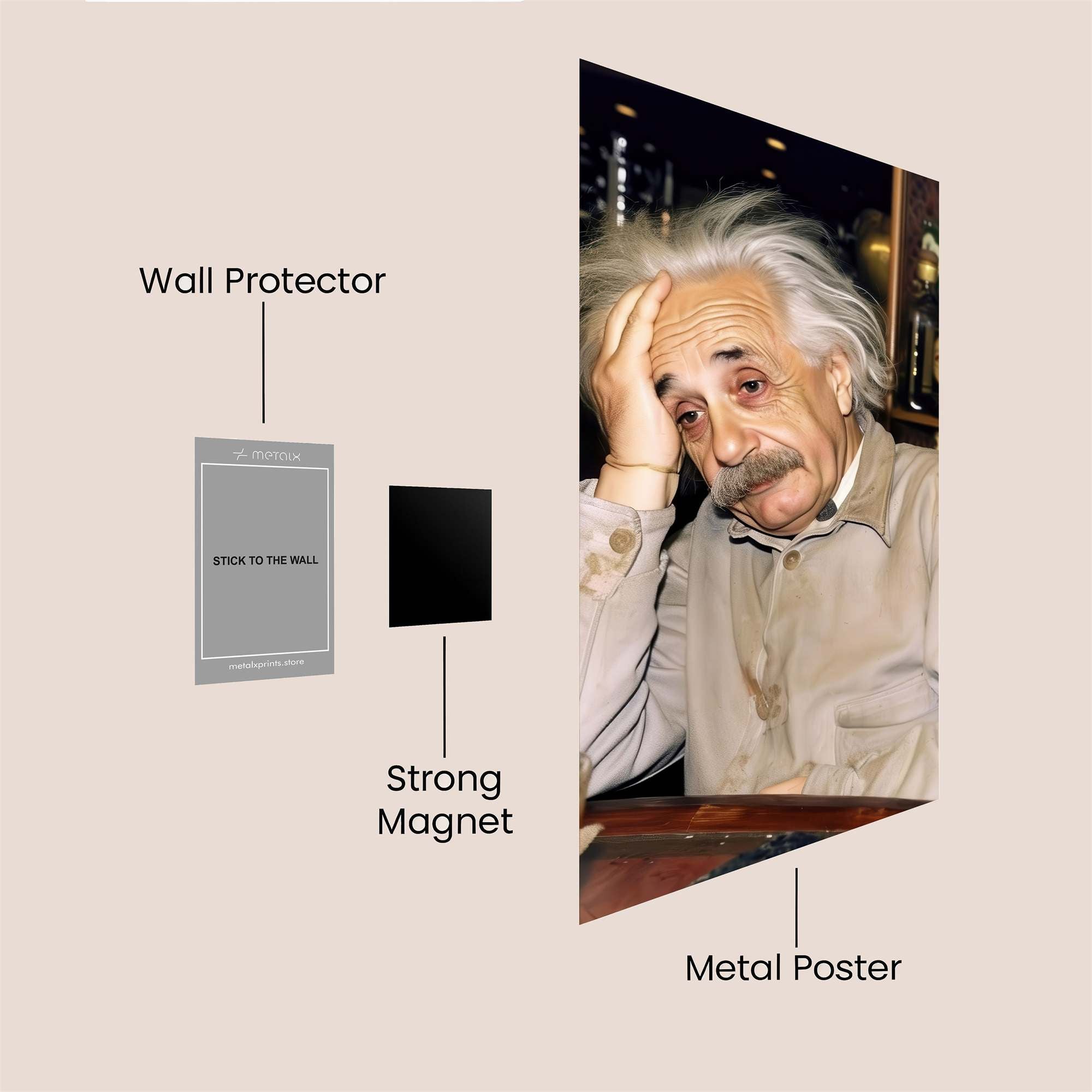Einstein Exhausted Safe Wall Magnetic / M